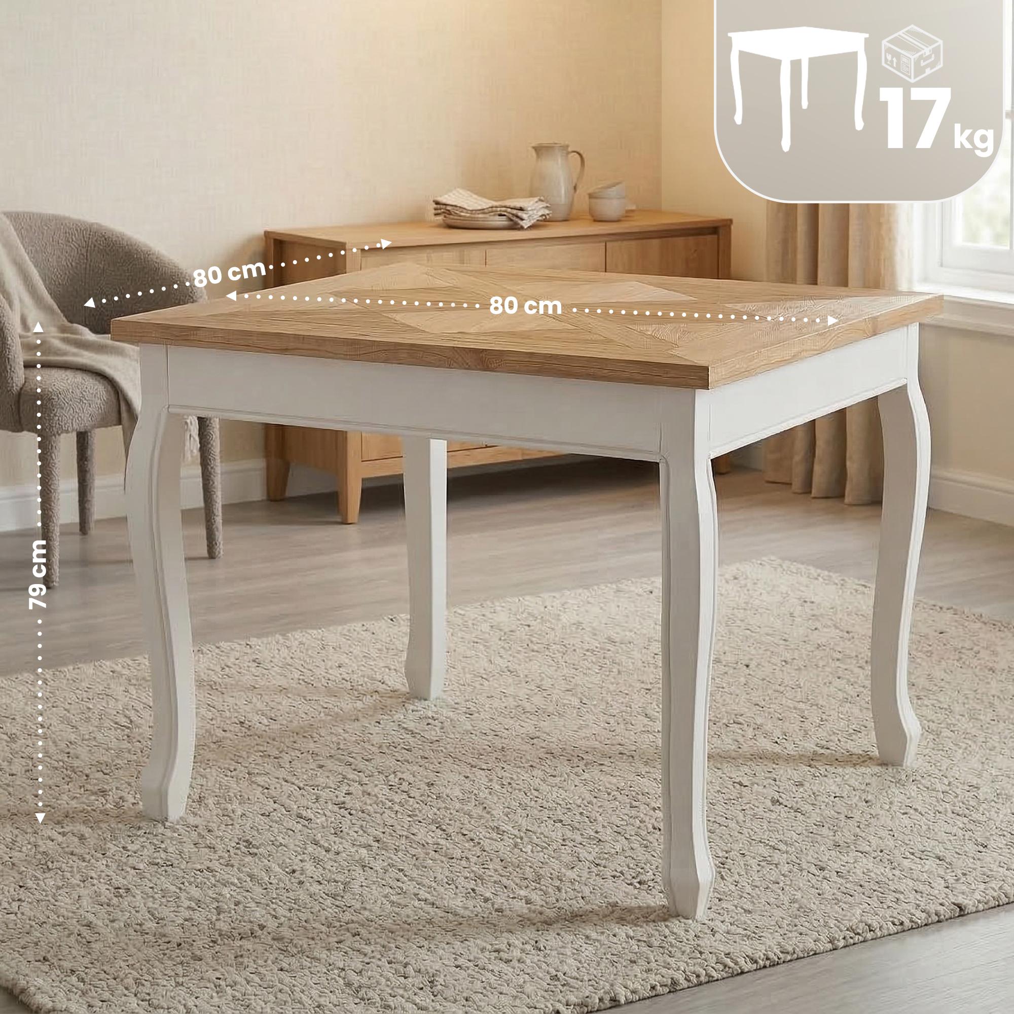 Table a manger Lindon carre 80 x 80 cm