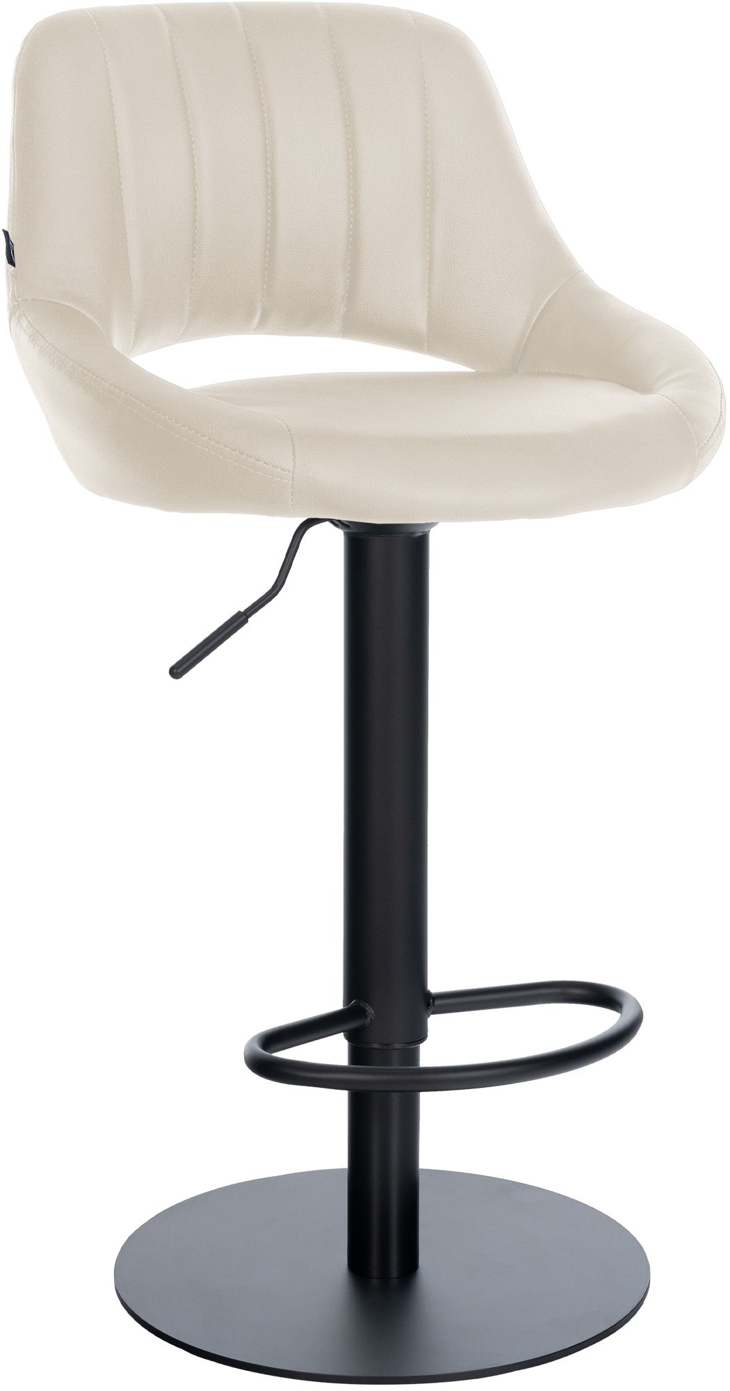 Tabouret de bar Milet noir avec pied extra lourd