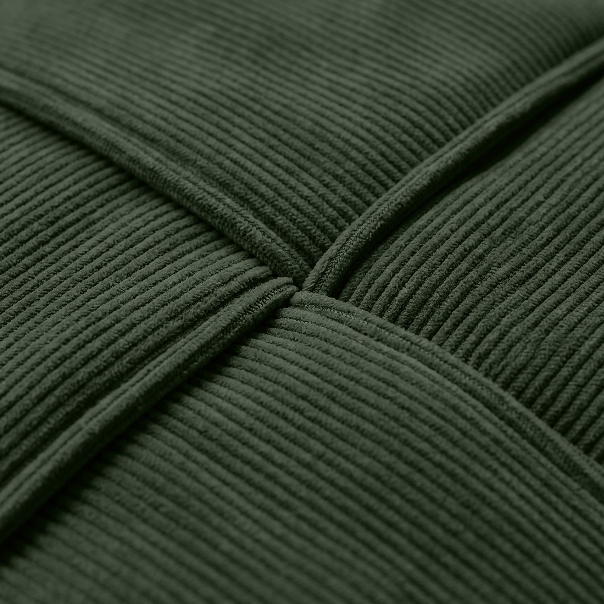 Pouf Forinta en velours côtelé
