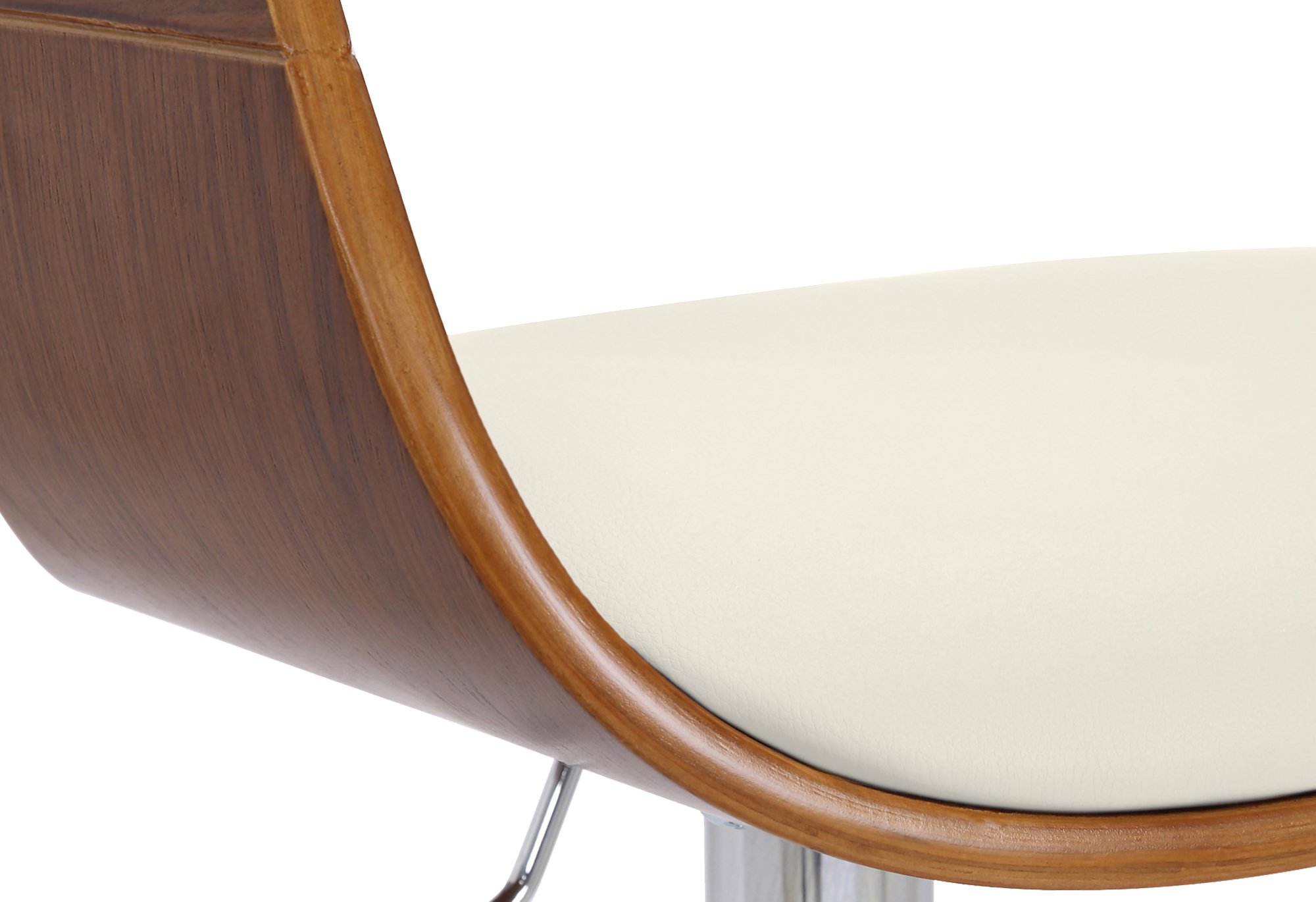 Tabouret de bar Kingston avec Coque en bois Assise en similicuir