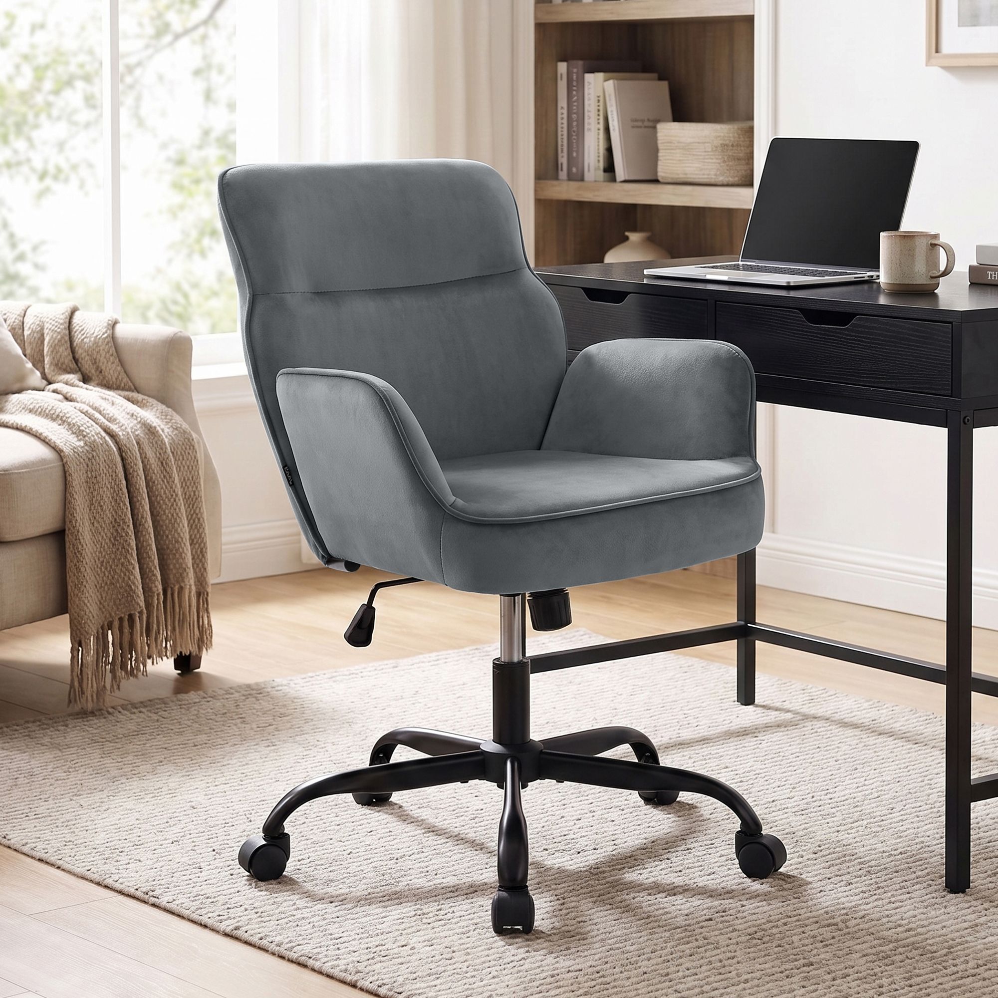 Chaise de bureau Amado velours