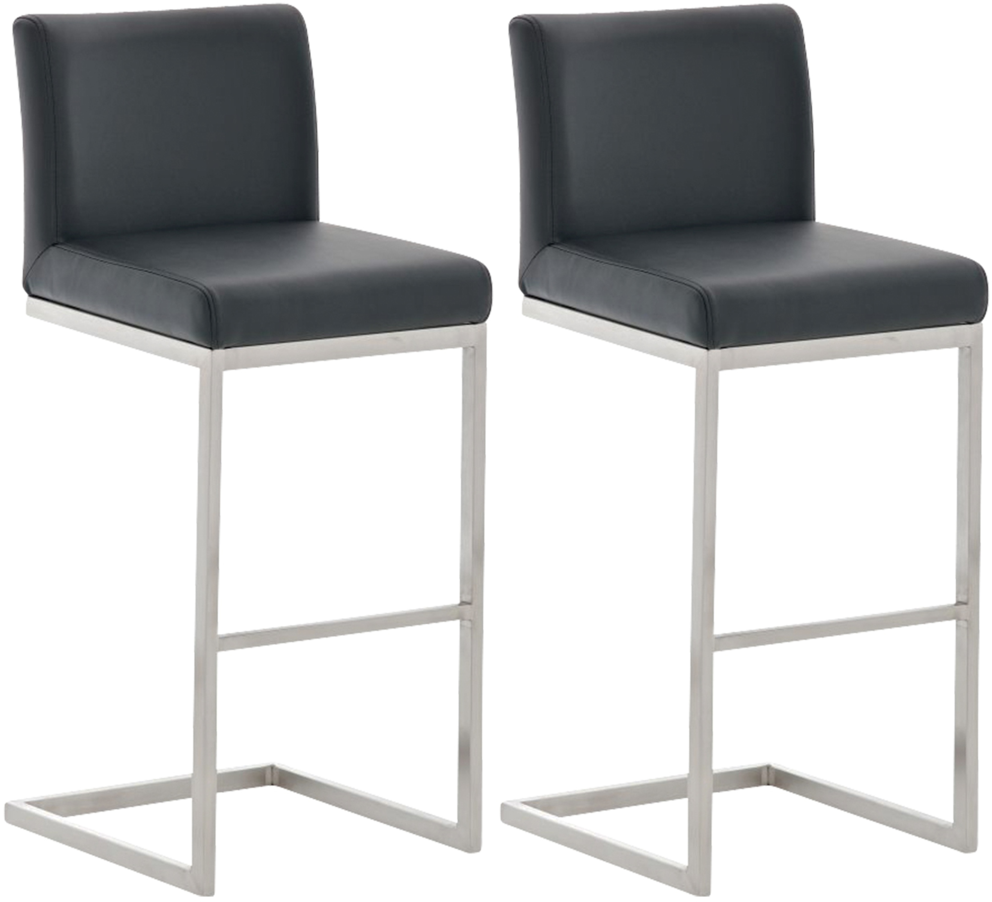 Ensemble de 2 tabourets de bar Paros en similicuir