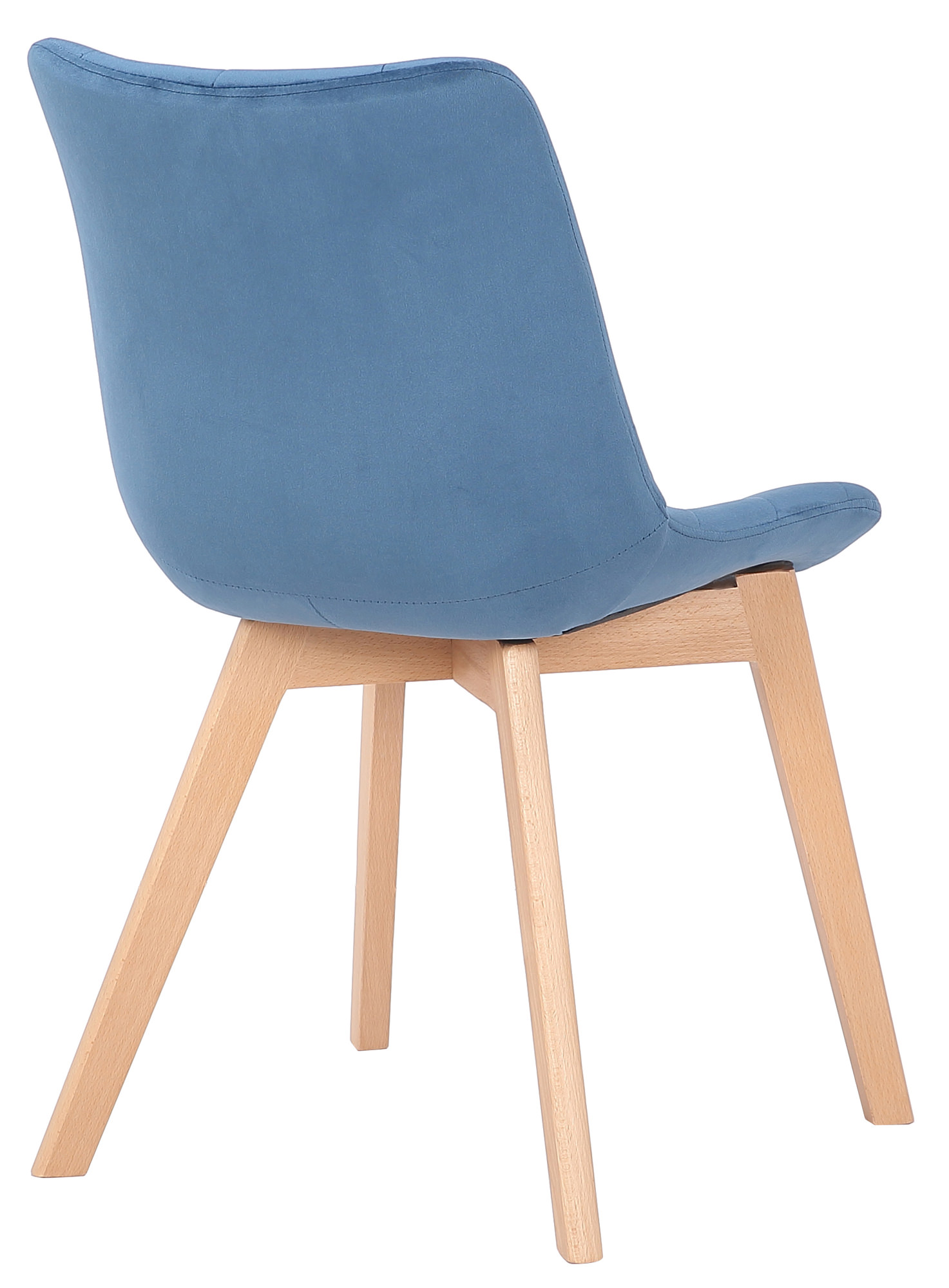 Chaise de salle à manger Passaic en velours avec pieds en Bois de hêtre