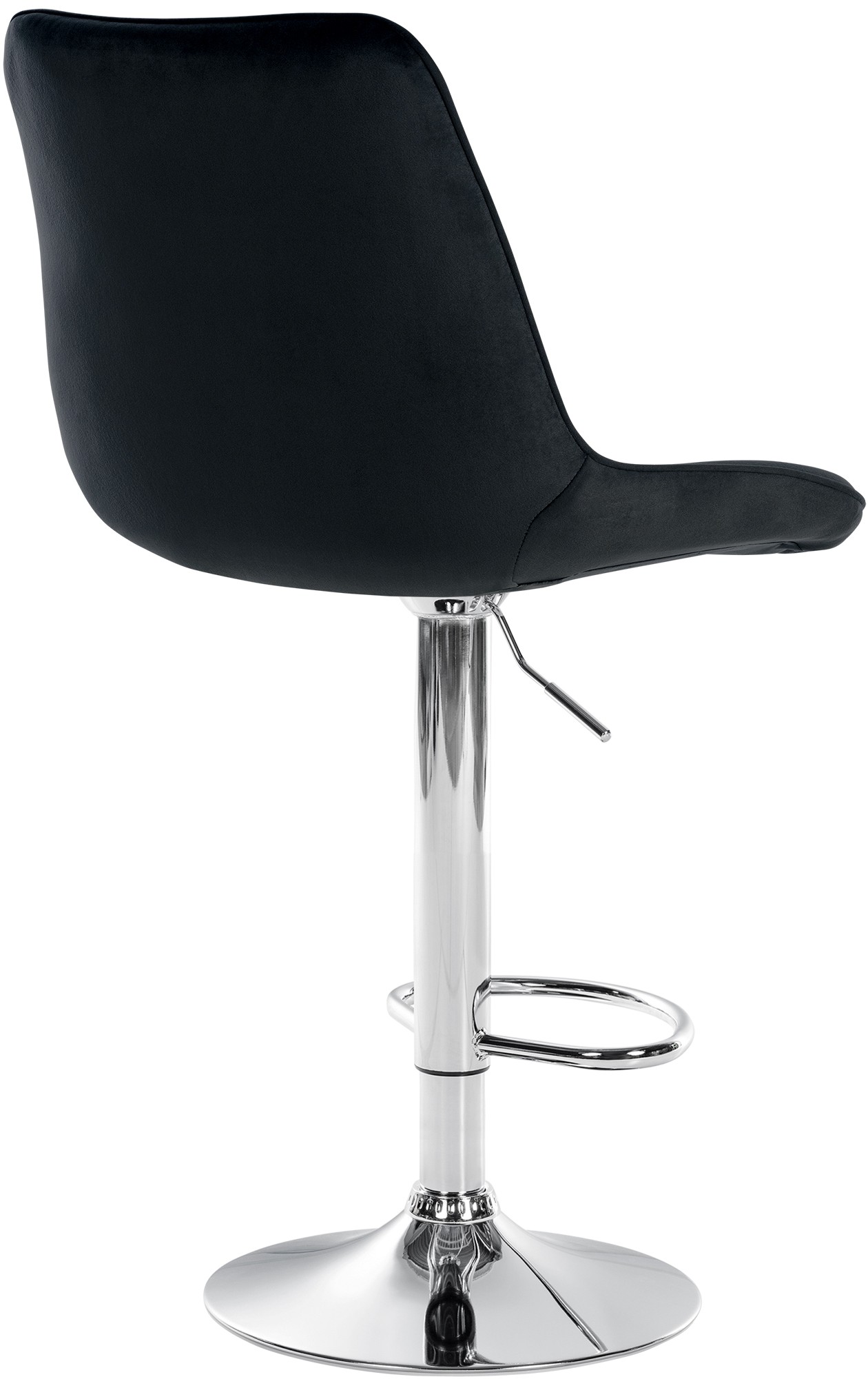 Tabouret de bar Toni en Velours Pied trompette en Métal