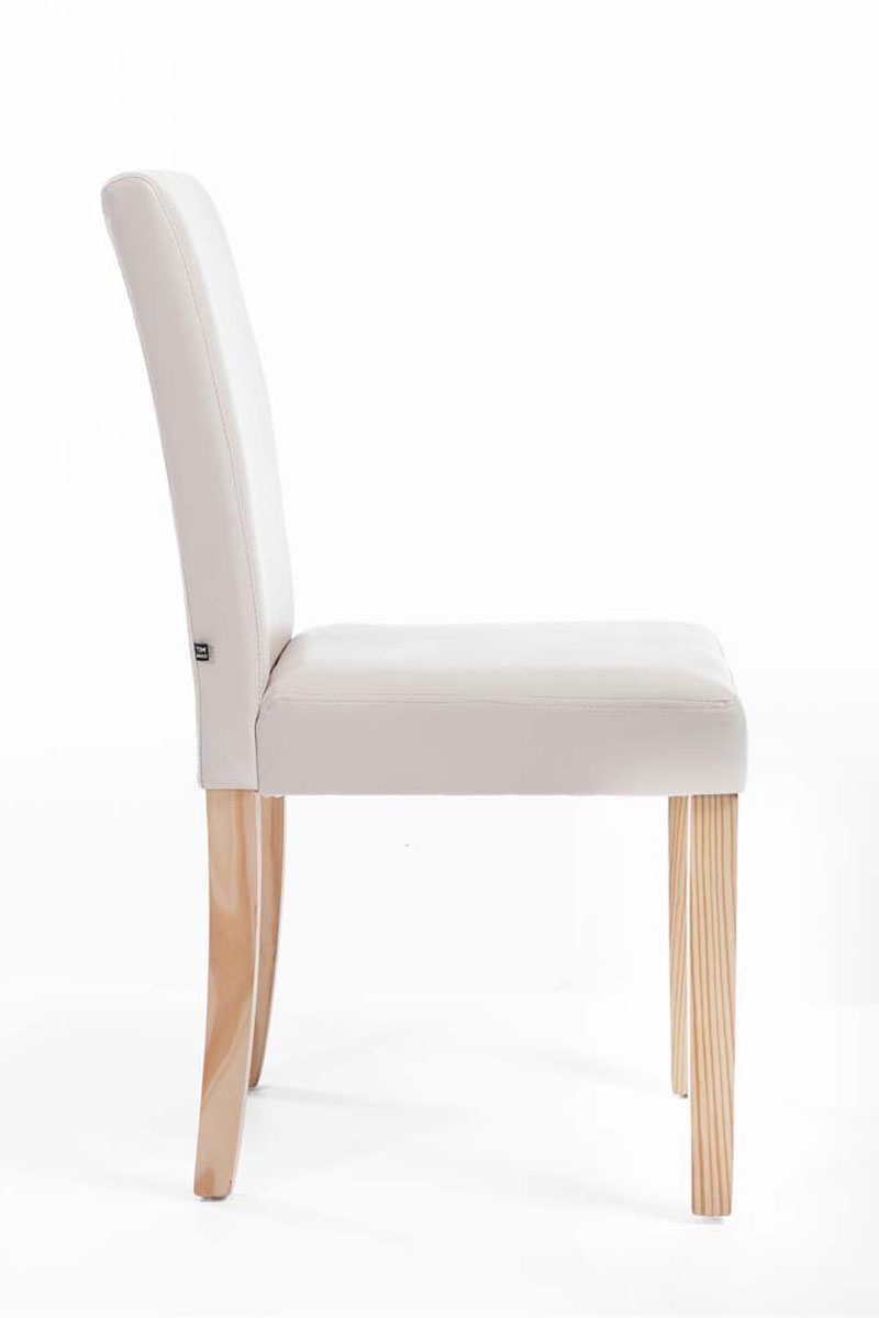 Chaise de salle à manger Ina similicuir avec pieds en Bois
