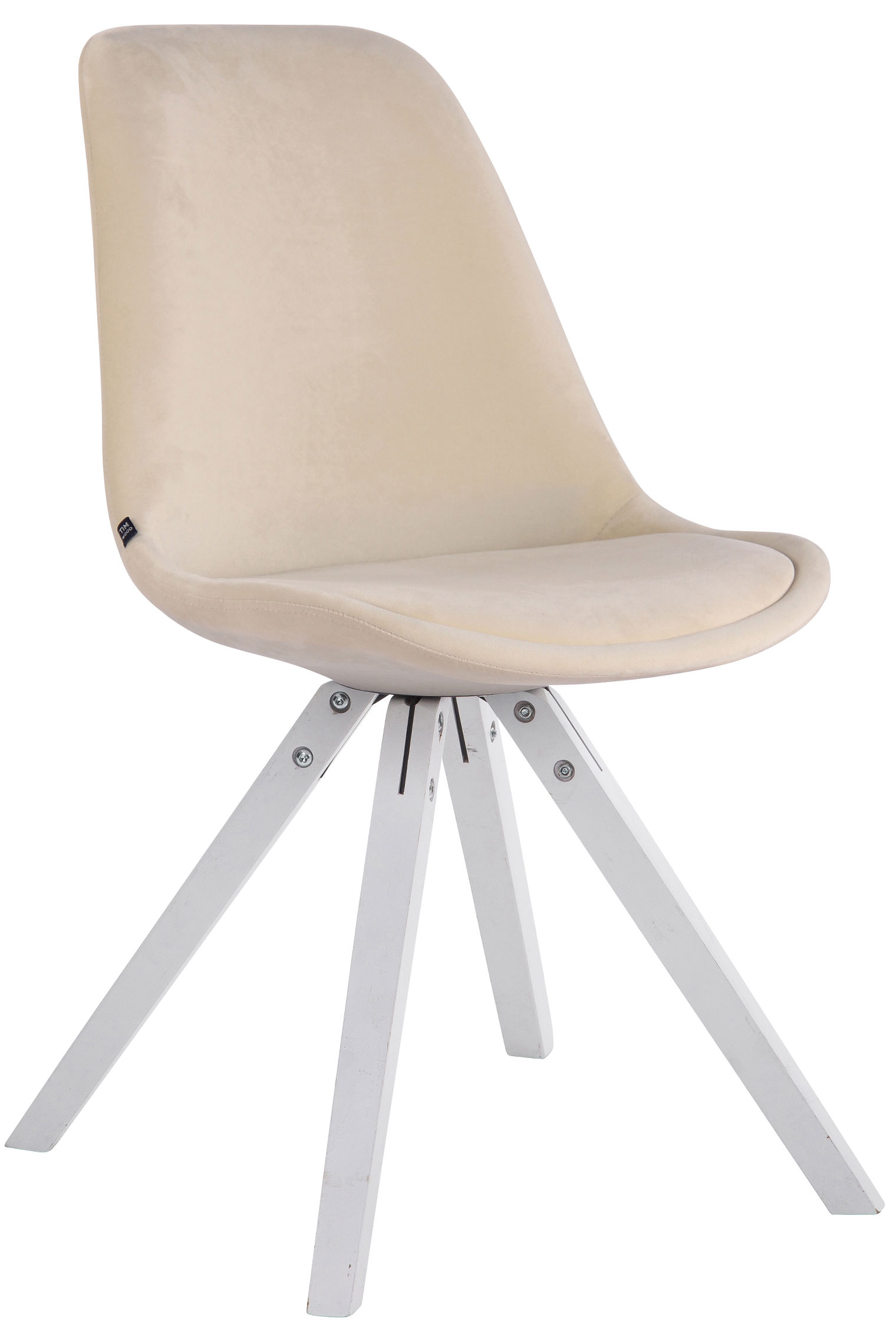 Chaise de salle à manger Toulouse en velours Pieds carrés
