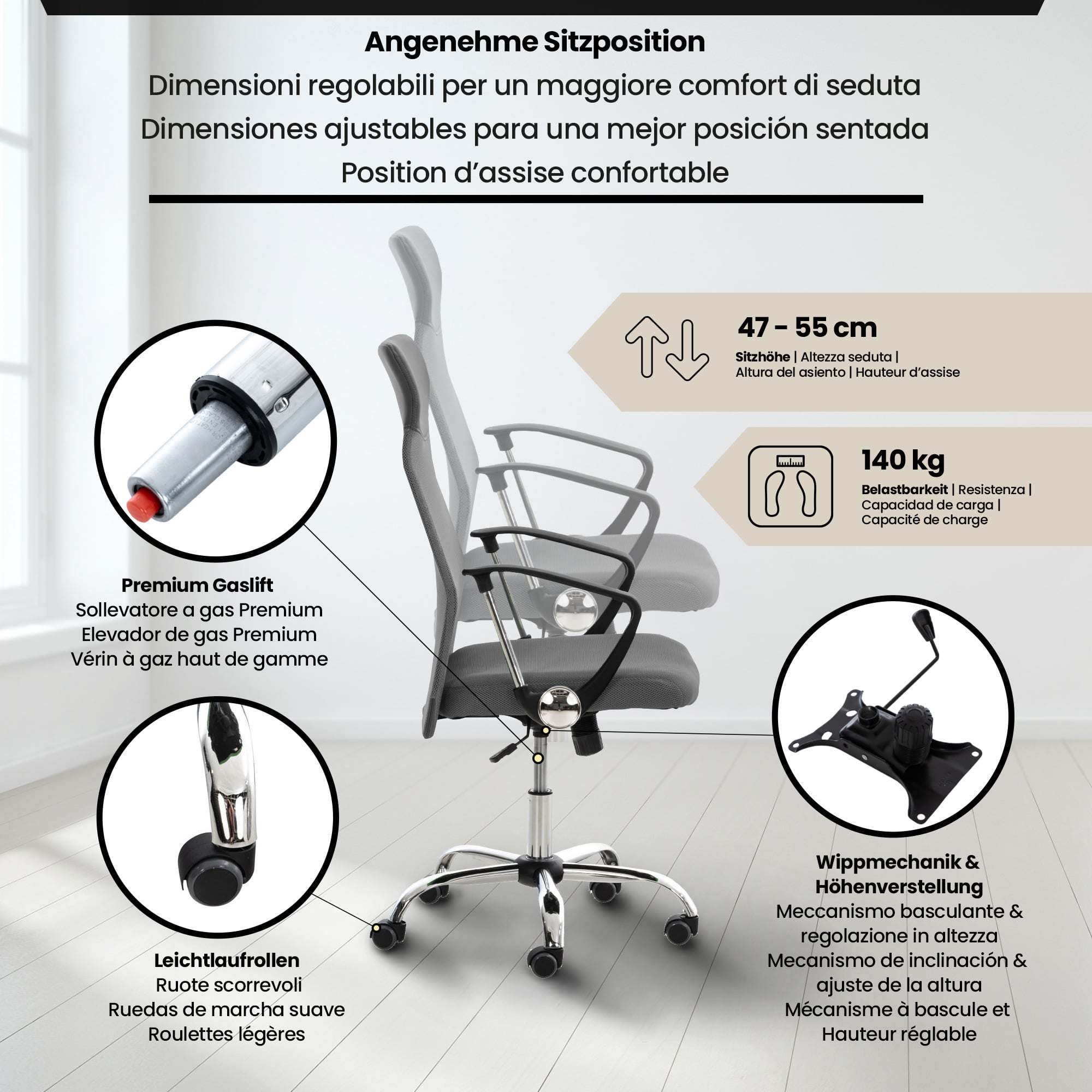 Fauteuil de bureau Washington
