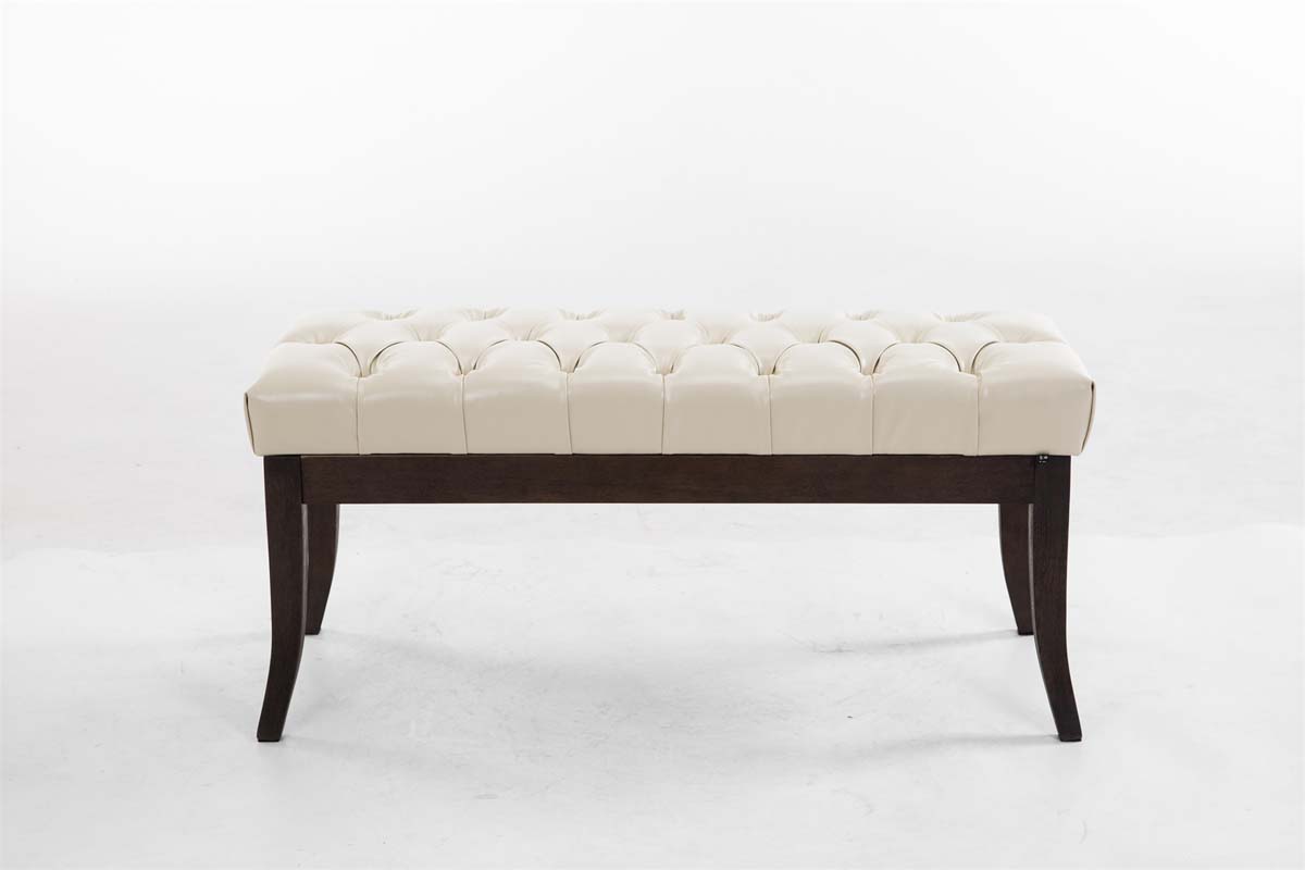 Banc Ramses similicuir antique sombre