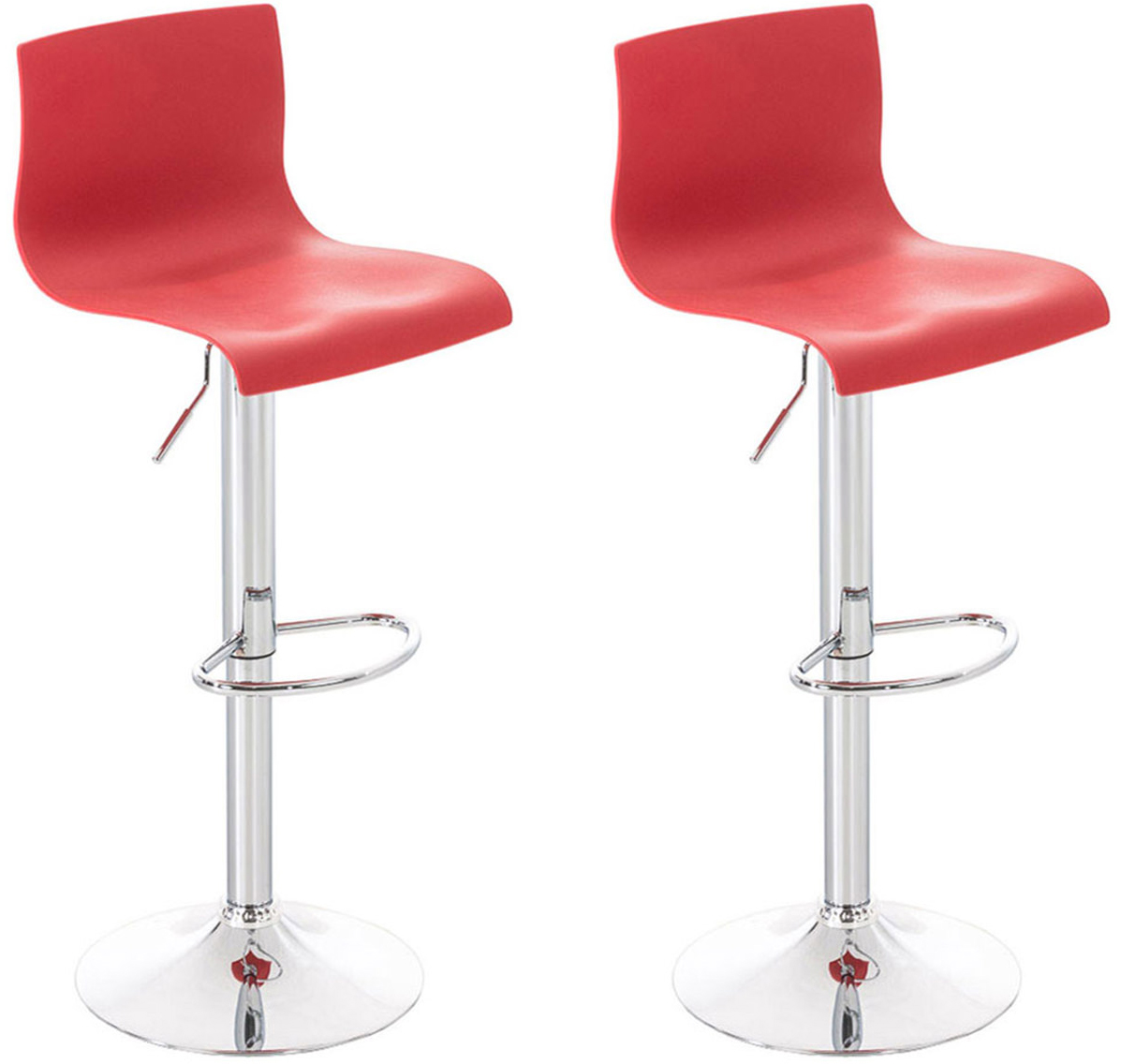 Lot de 2 tabouret de bar Hover Assise Plastique et Piètement Métal chromé