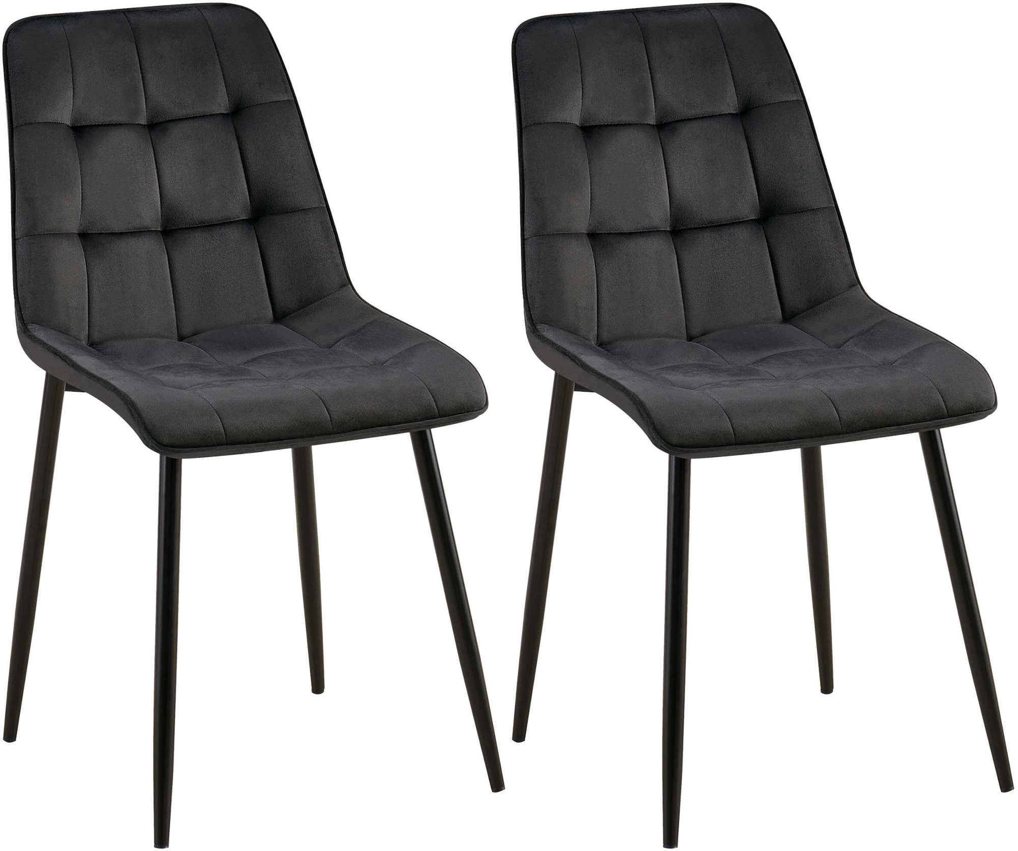 Lot de 2 chaises de salle à manger Gifford en velours