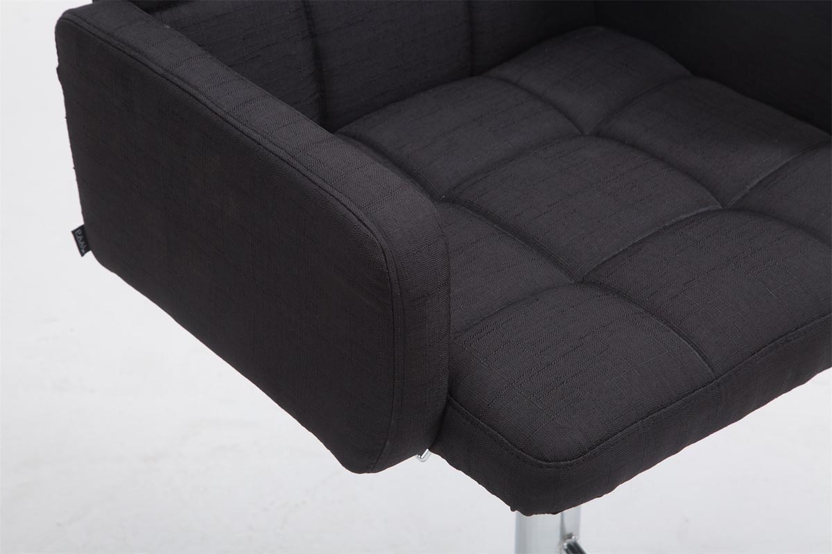Tabouret de bar Los Angeles tissu avec pied en métal