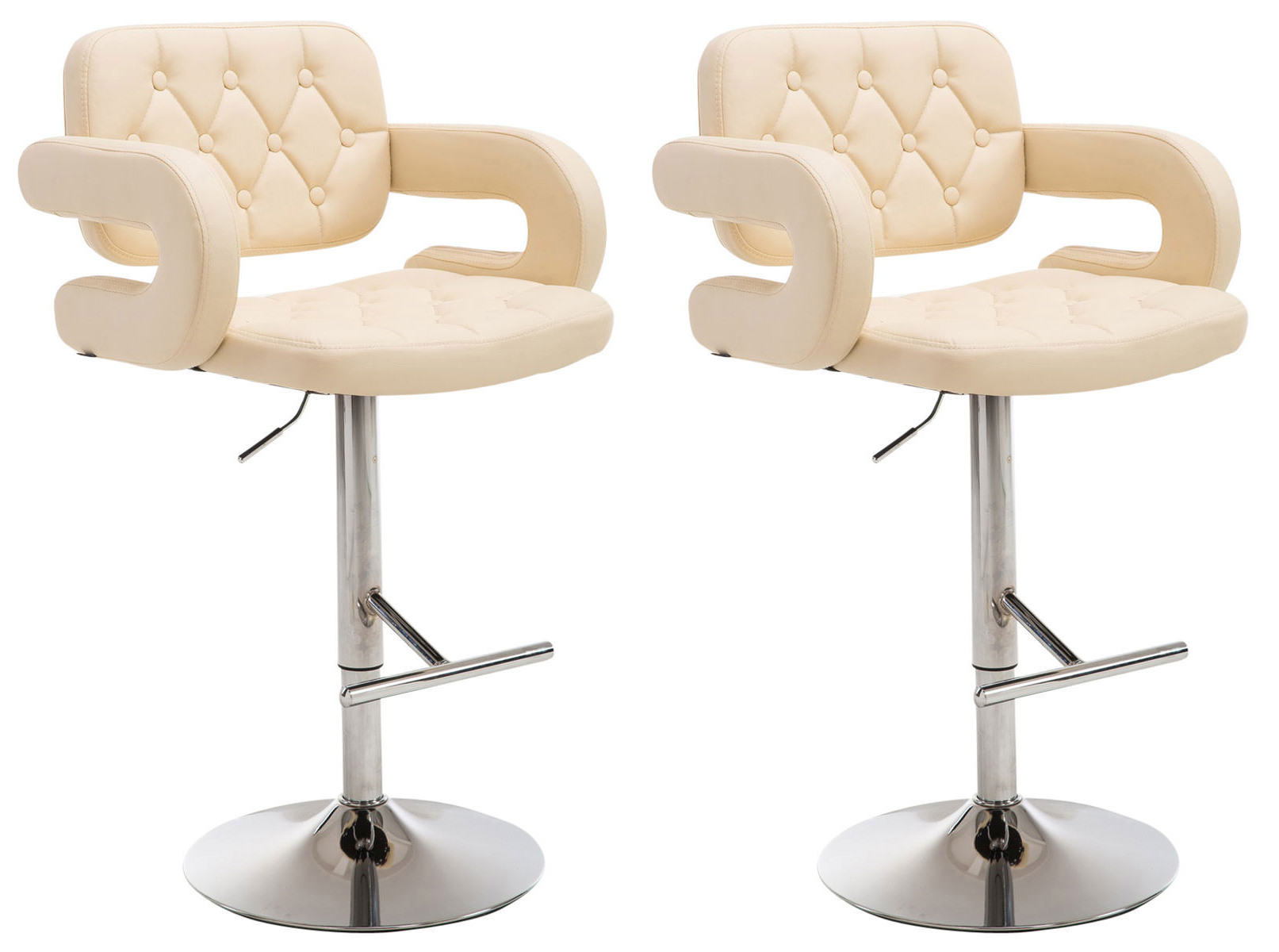 Lot de 2 tabourets de bar Dublin en similicuir