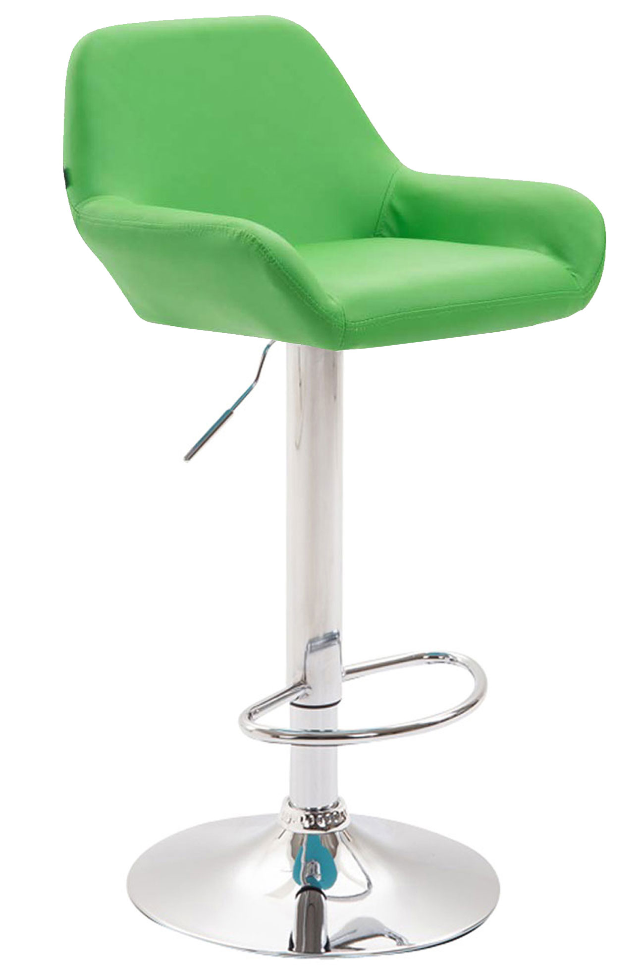 Tabouret de bar Braga similicuir avec pied en métal