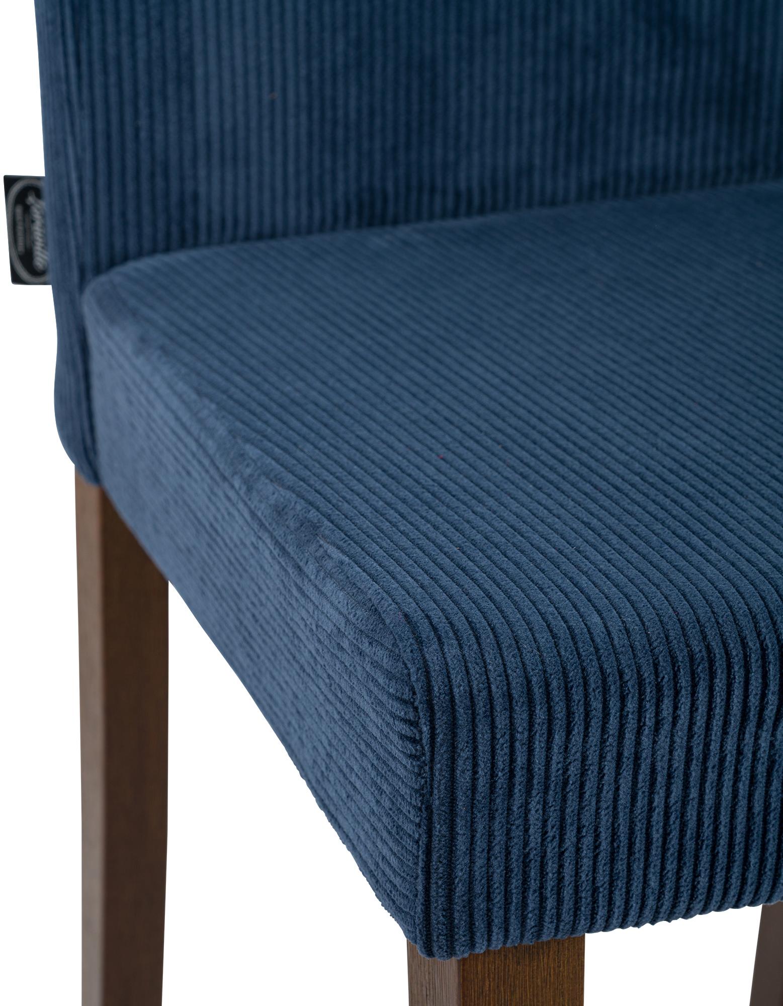 Lot de 2 chaises de salle a manger Ina en velours cotele