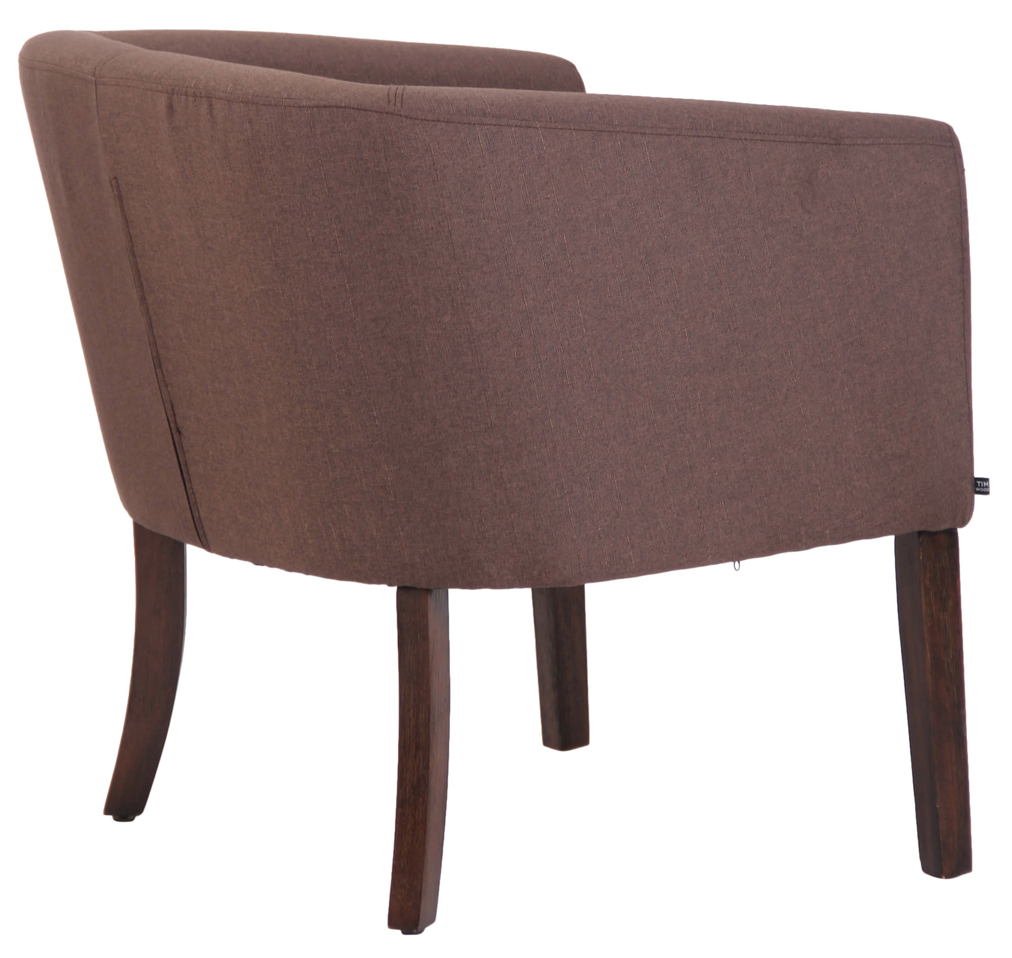 Fauteuil design et confortable Nemea en Tissu avec Pieds en Bois de caoutchouc