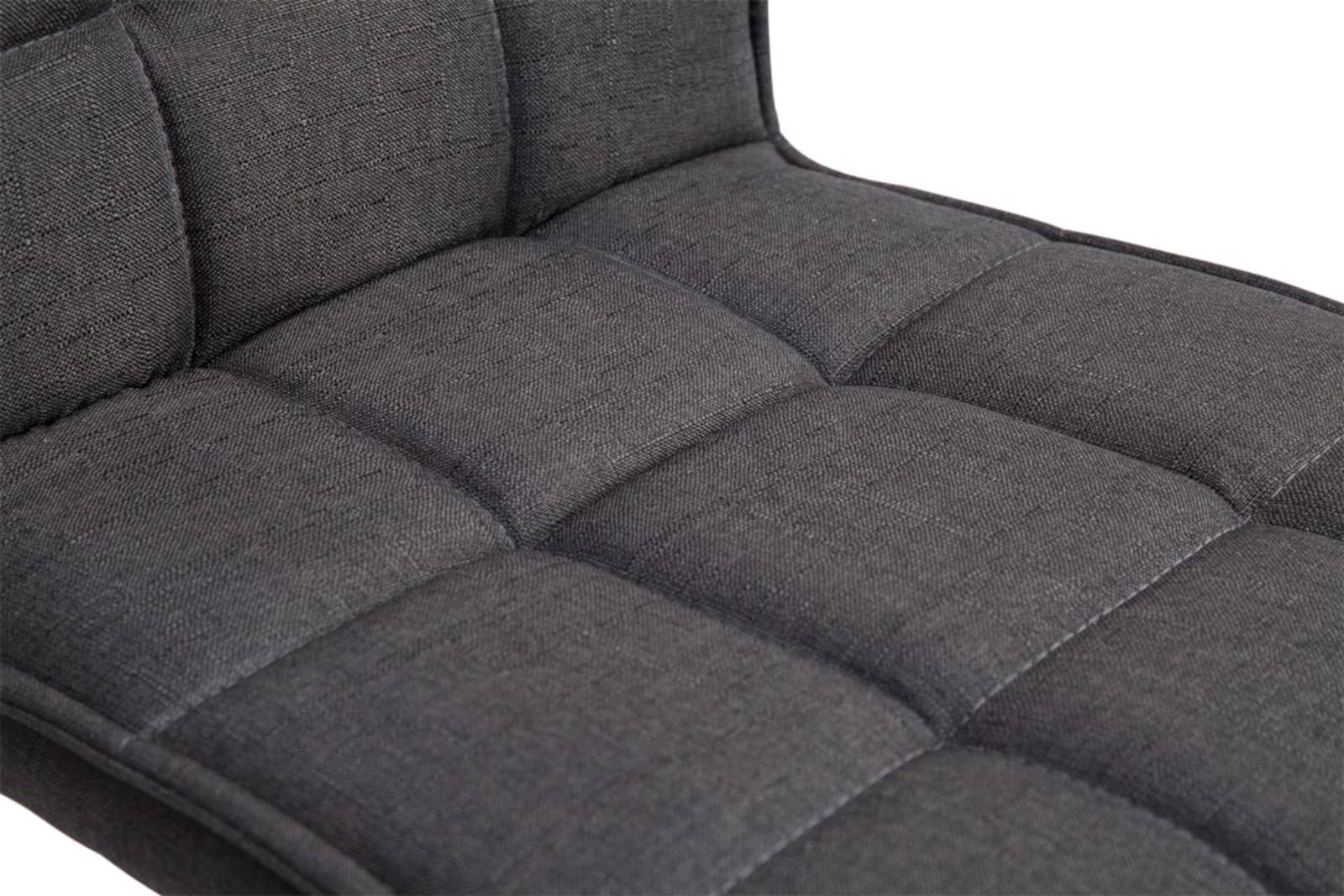 Lot de 2 chaises de salle à manger Peking V2 en tissu avec pied trompette