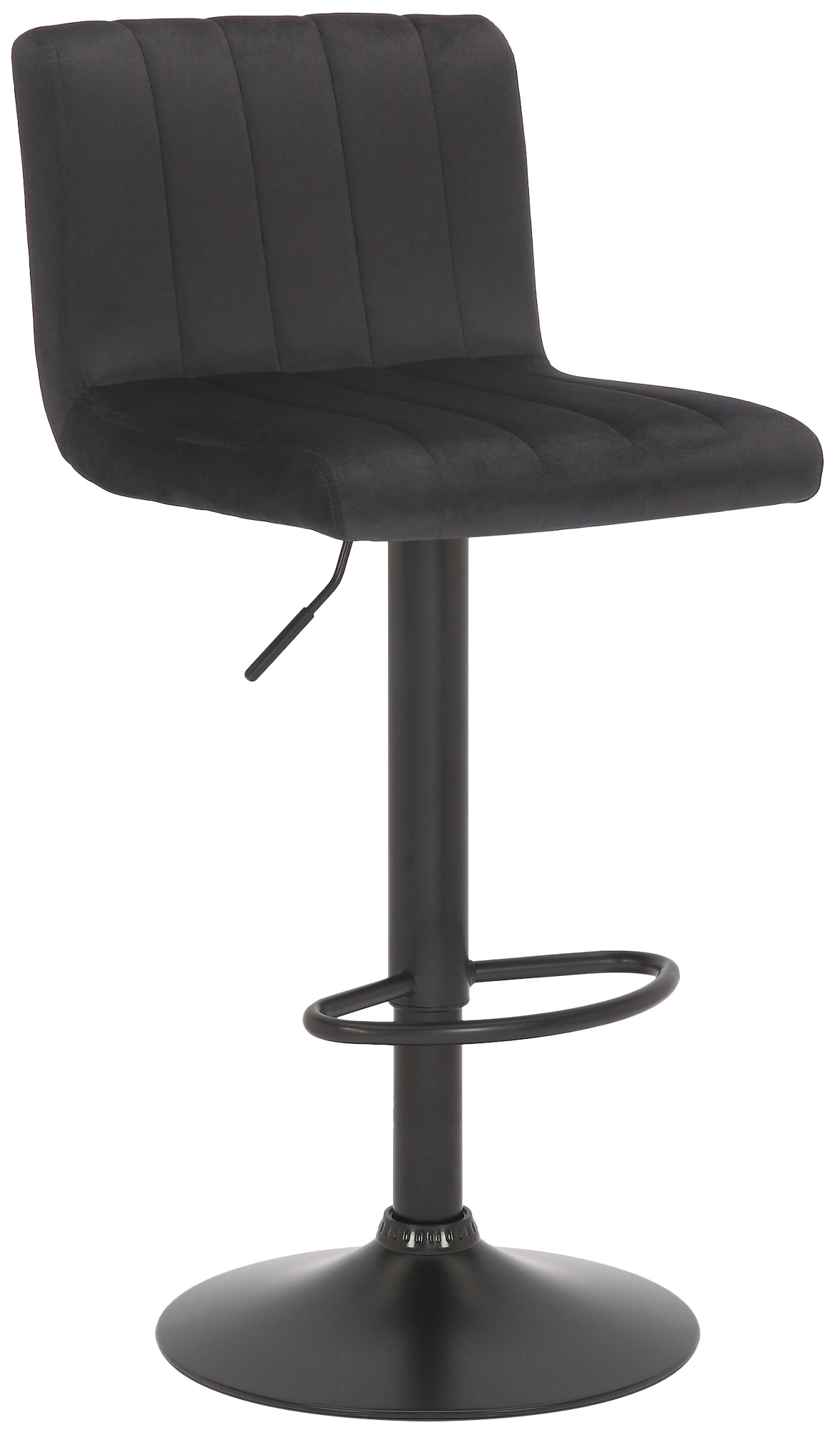 Tabouret de bar Jamie en Velours avec Piètement trompette en Métal