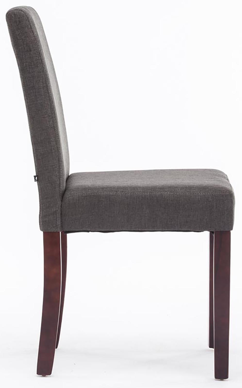 Lot de 2 Chaises de salle à manger Ina Tissu avec pieds en Bois