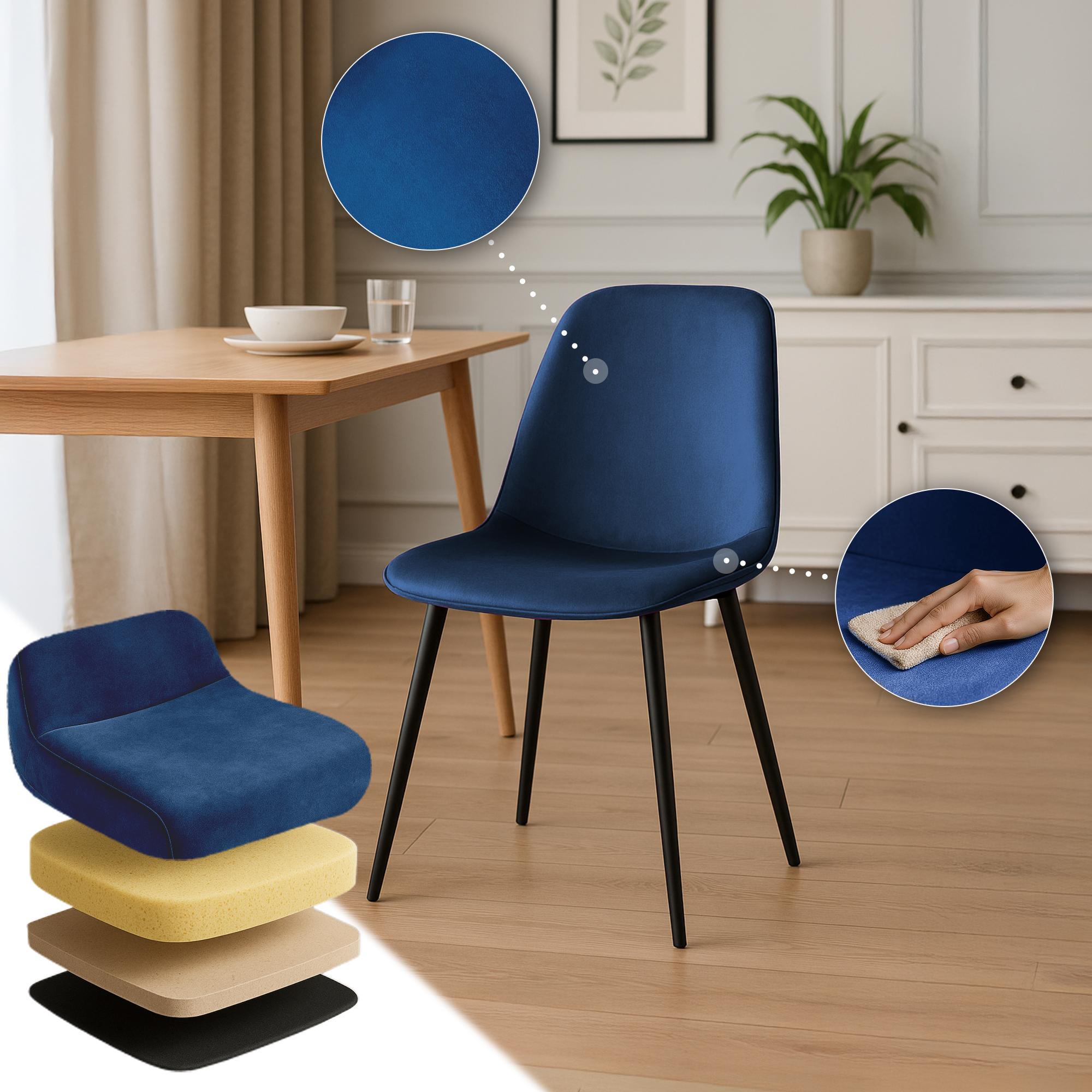 Ensemble de 4 chaises de salle à manger Maryam