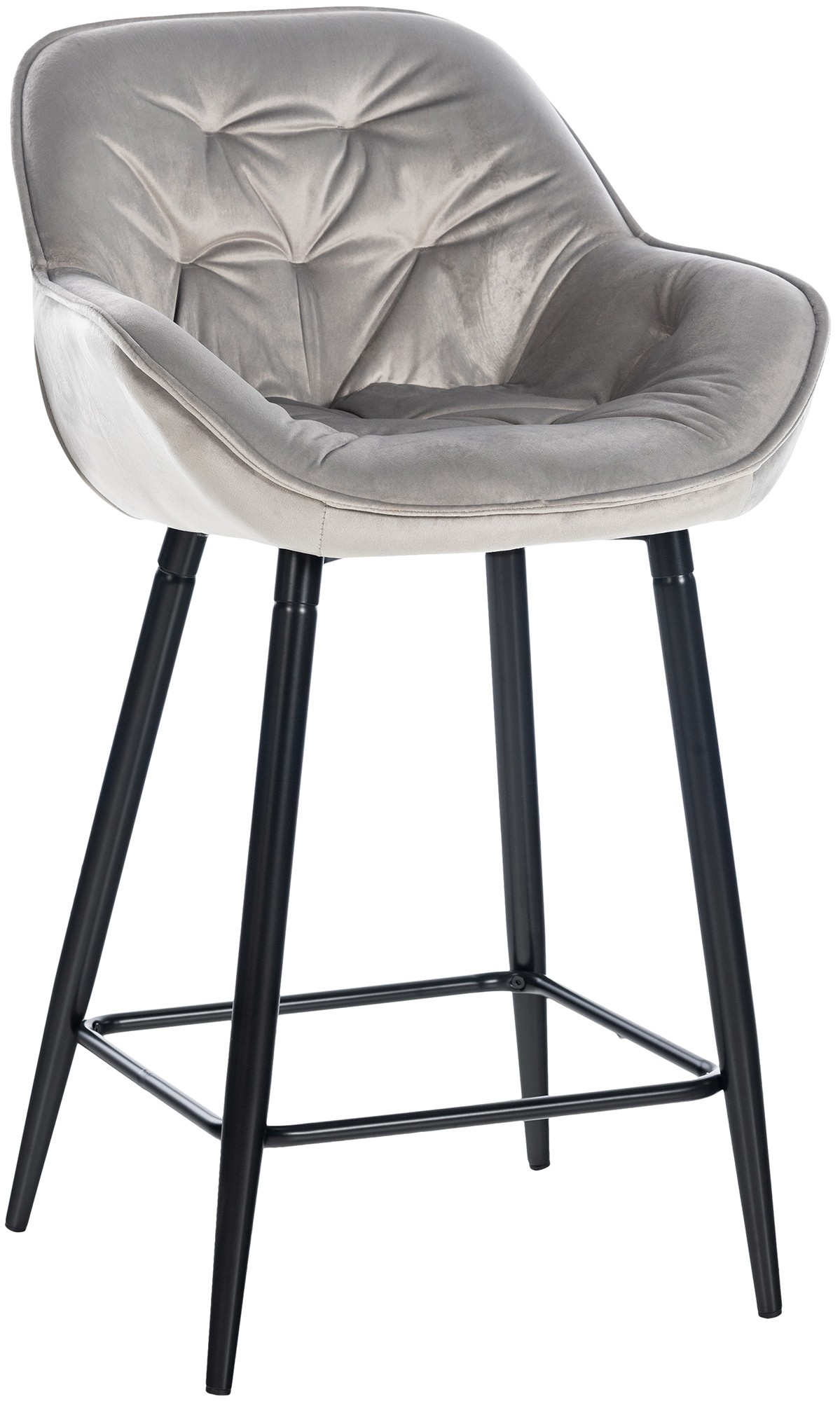 Tabouret de bar Gibson velours hauteur d'assise 76 cm