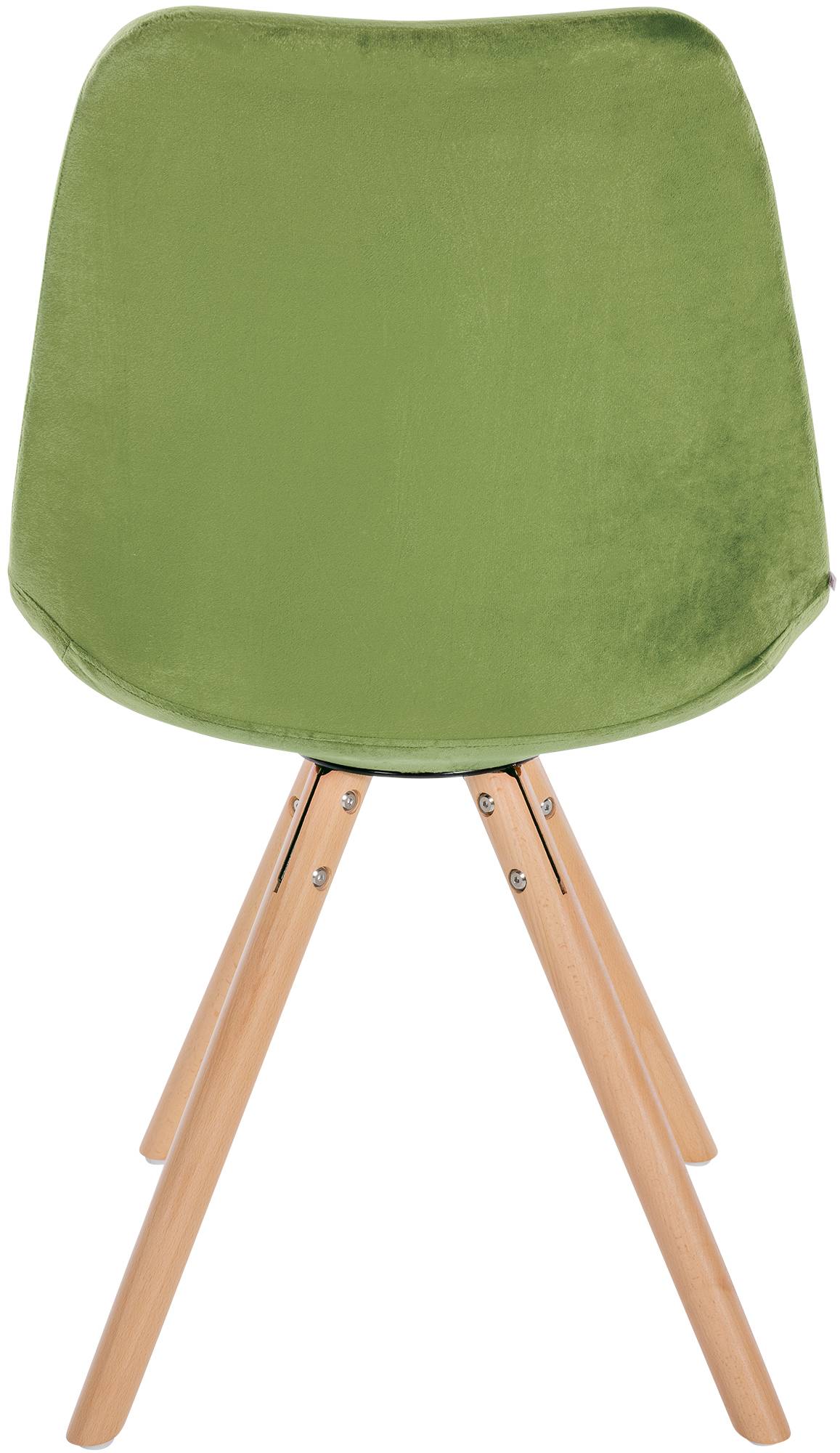 Lot de 4 chaises de salle à manger Sofia en velours Pieds en bois