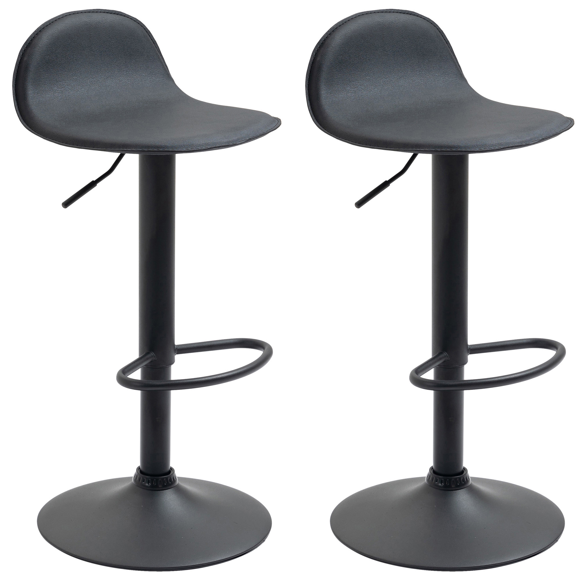 Lot de 2 tabourets de bar design Lana V2 similicuir