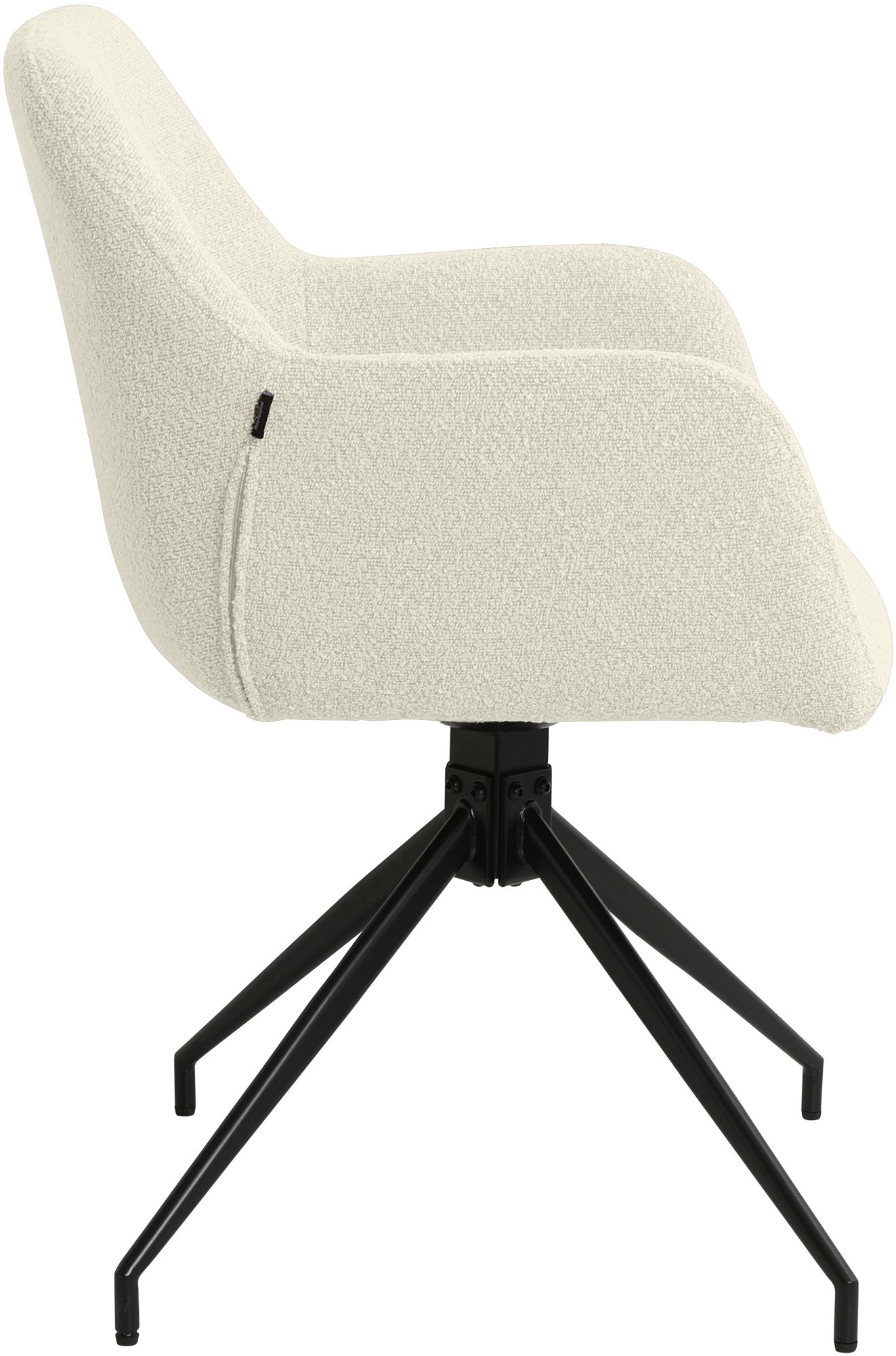 Chaise de salle a manger Merlinda en tissu teddy