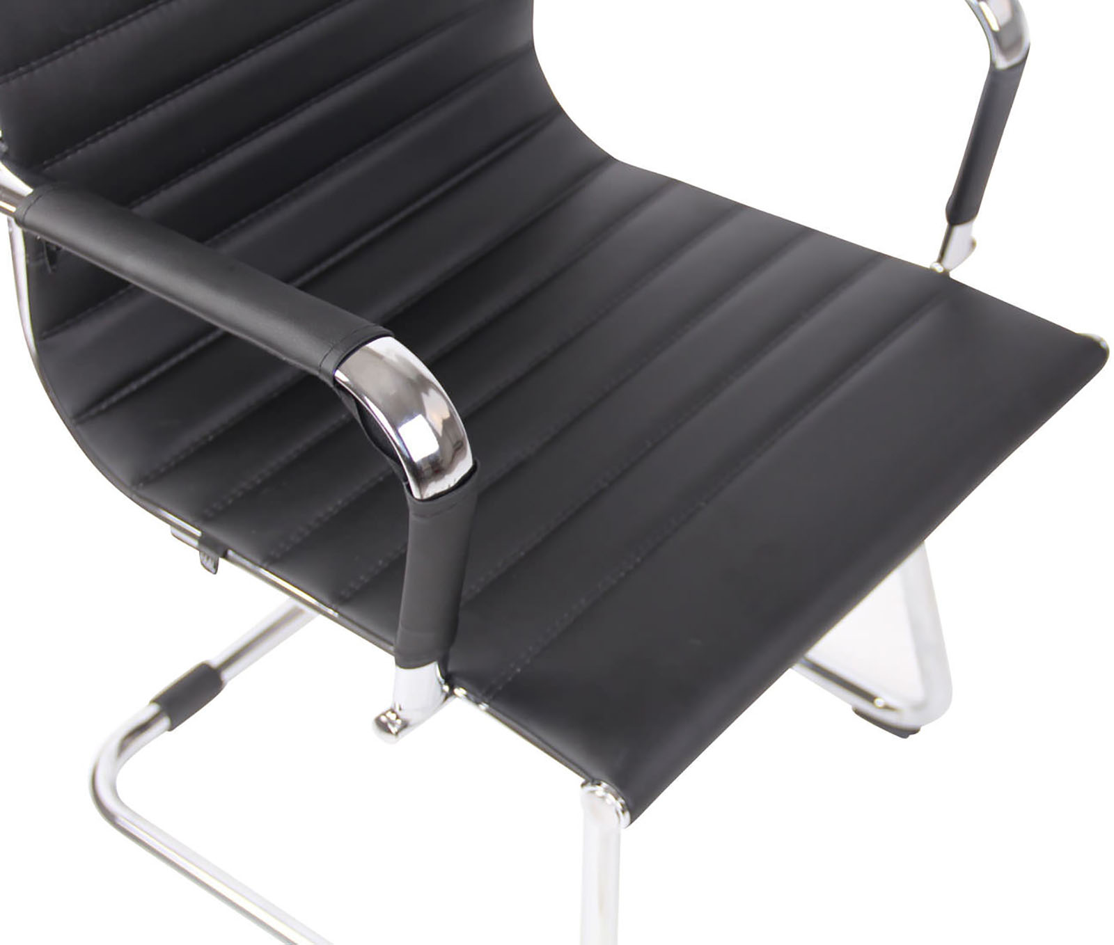 Lot de 2 Chaises cantilever Balve avec piètement Luge en métal