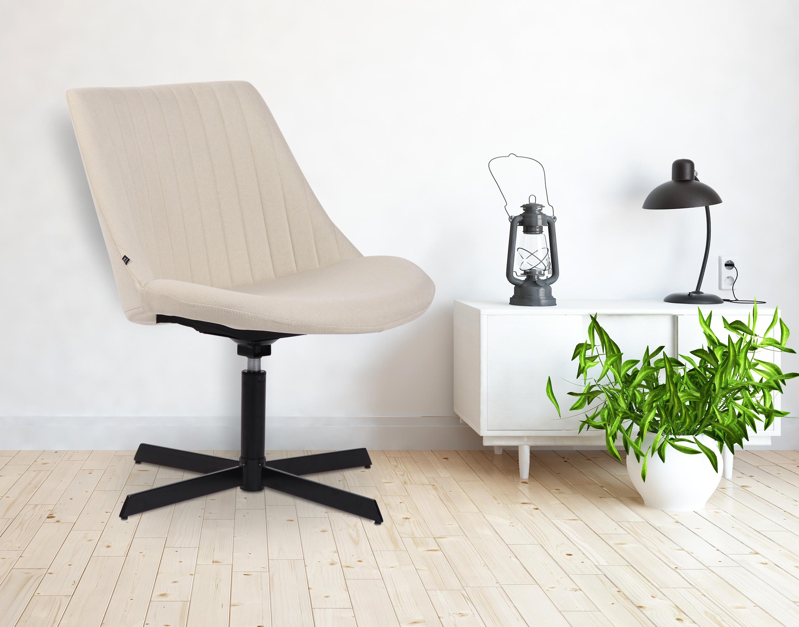 Chaise lounge Granby en Tissu avec Pied en métal