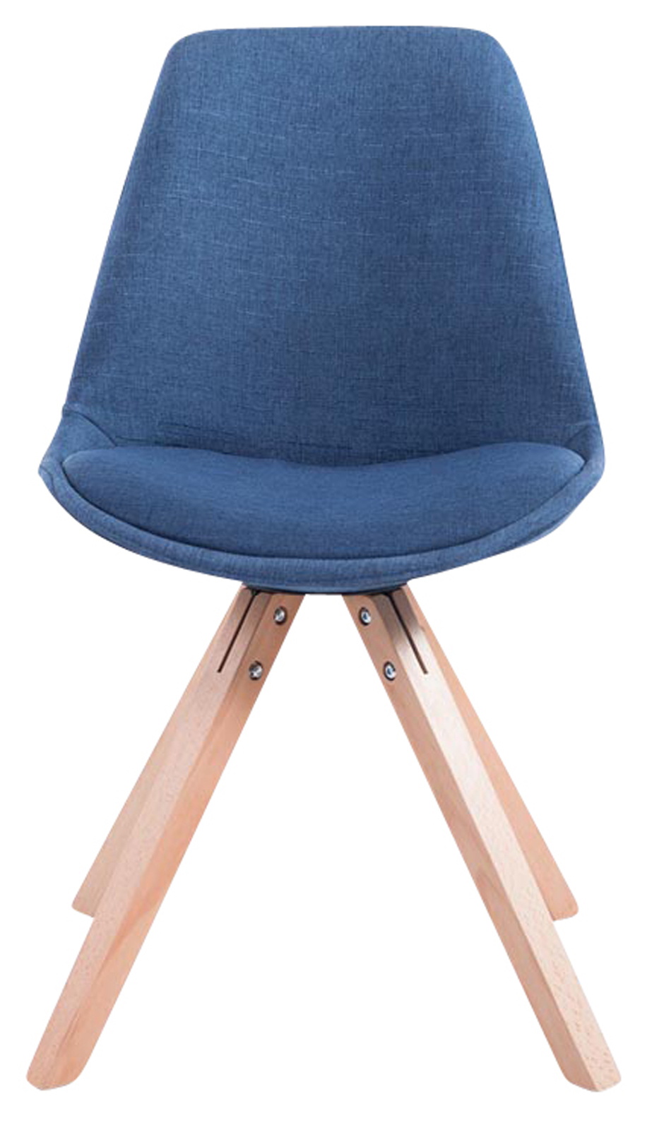 Lot de 4 Chaises de salle à manger Toulouse Tissu Pieds carrés bois
