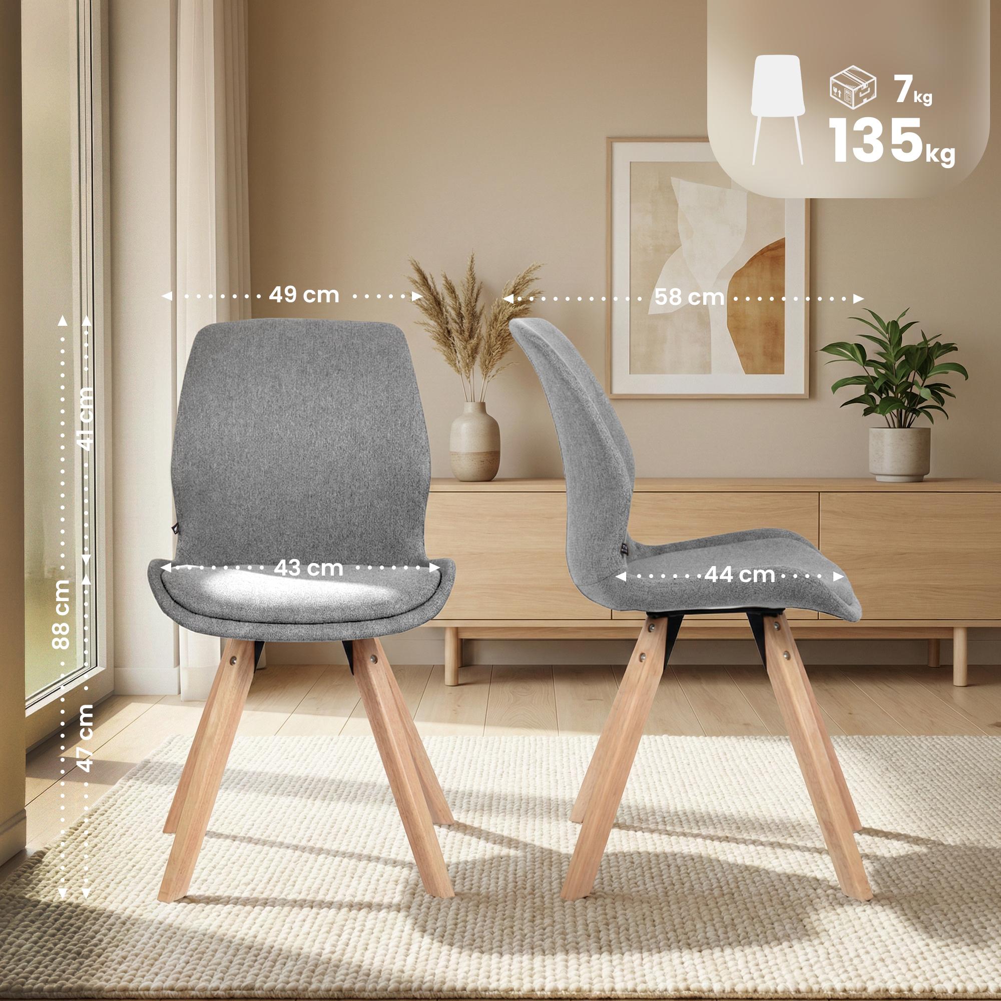 Lot de 2 chaises de salle a manger Luna