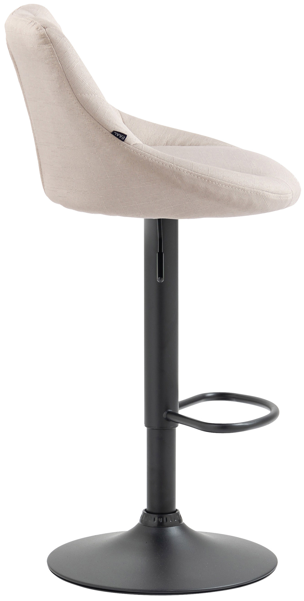 Tabouret de bar Lazio en Tissu Hauteur réglable siège pivotant