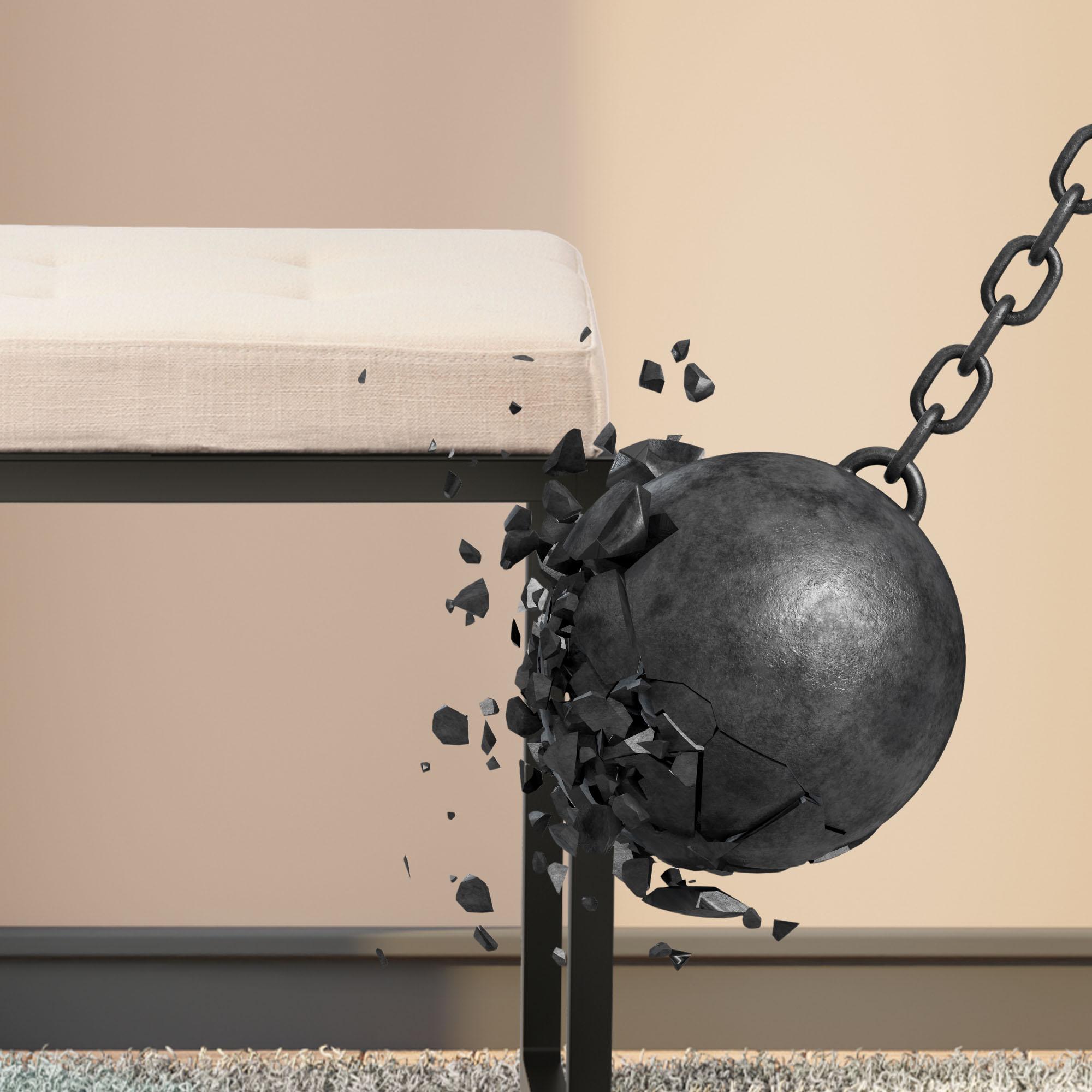 Pouf Barci avec structure noire