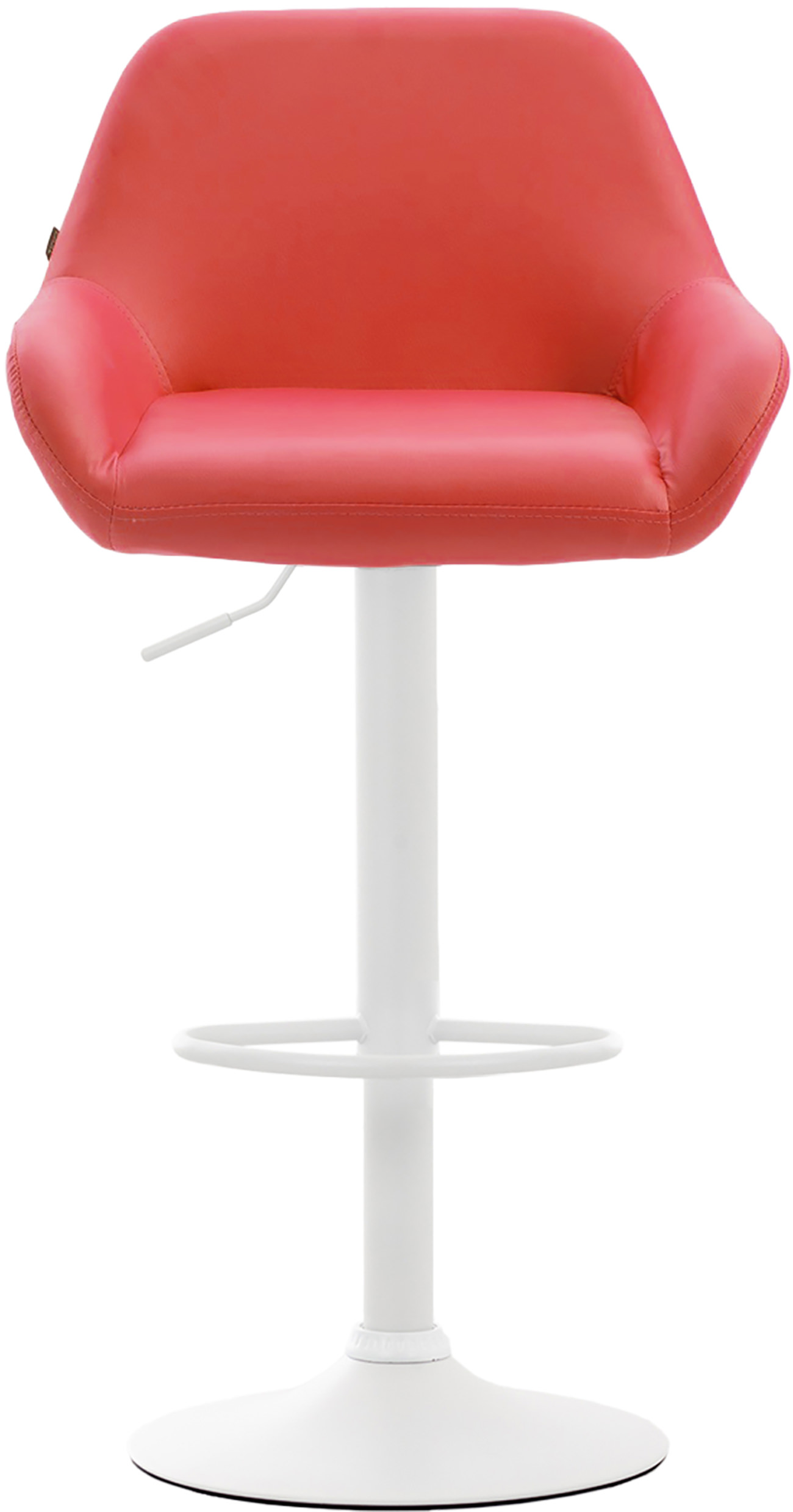 Tabouret de bar Braga similicuir avec pied en métal