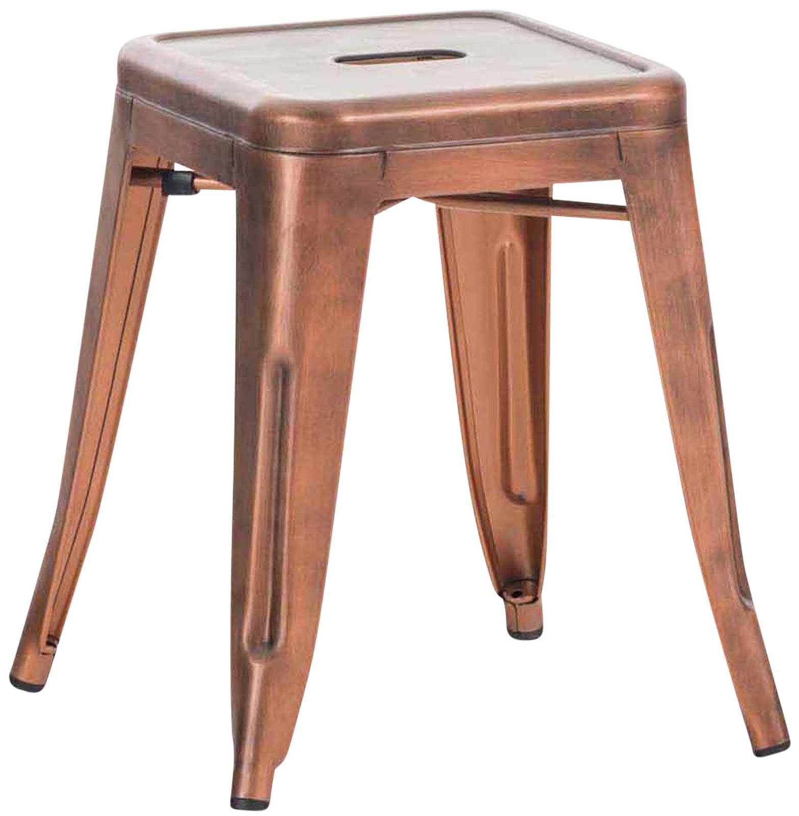 Lot de 4 tabourets bas au style industriel Armin en métal