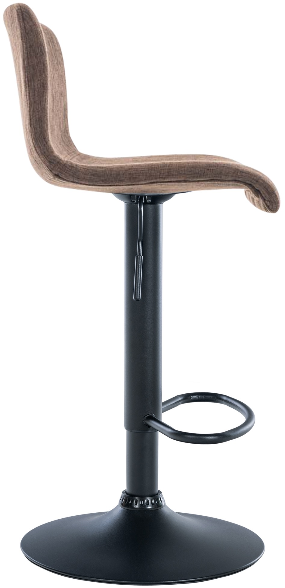 Tabouret de bar Hover Assise en Tissu Piètement Métal chromé