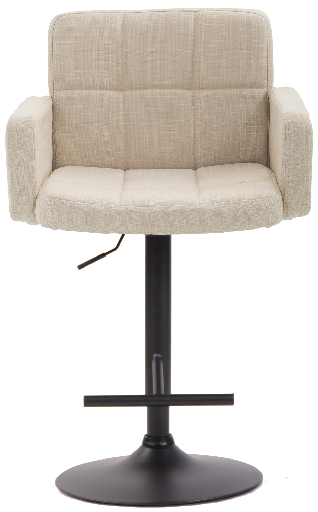 Tabouret de bar Los Angeles tissu avec pied en métal