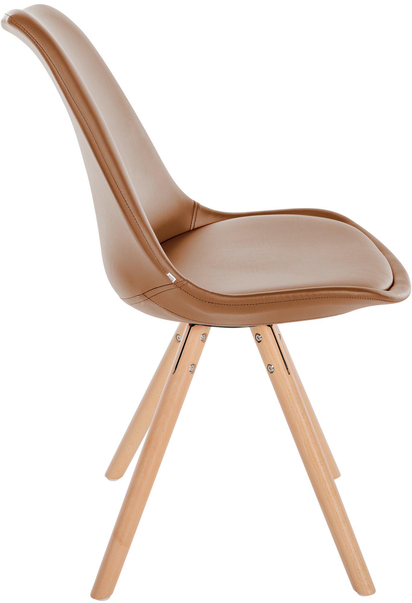 Chaise de salle à manger Sofia en Similicuir avec Pieds en bois