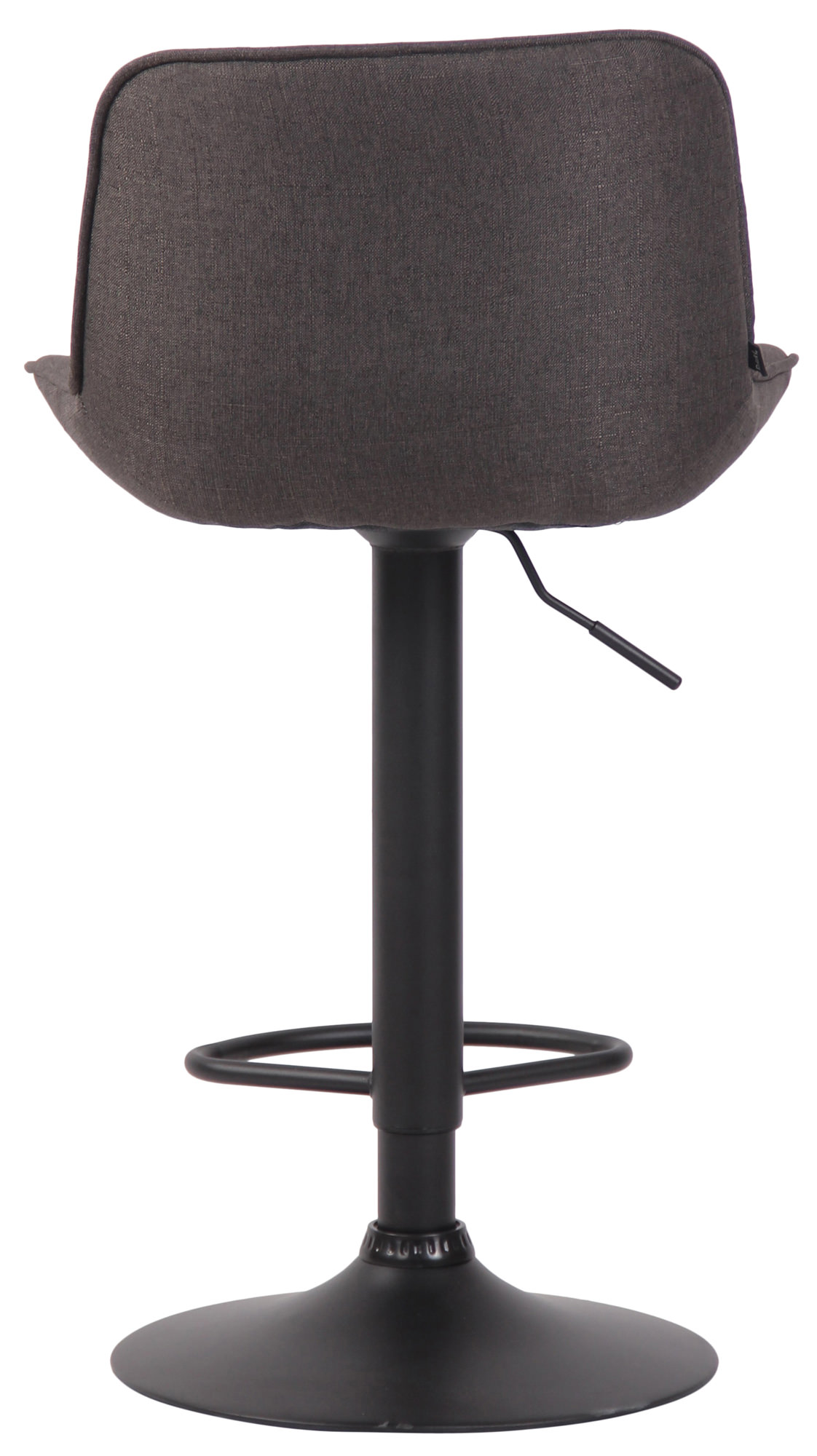 Tabouret de bar Lentini en Tissu avec Piètement trompette en Métal