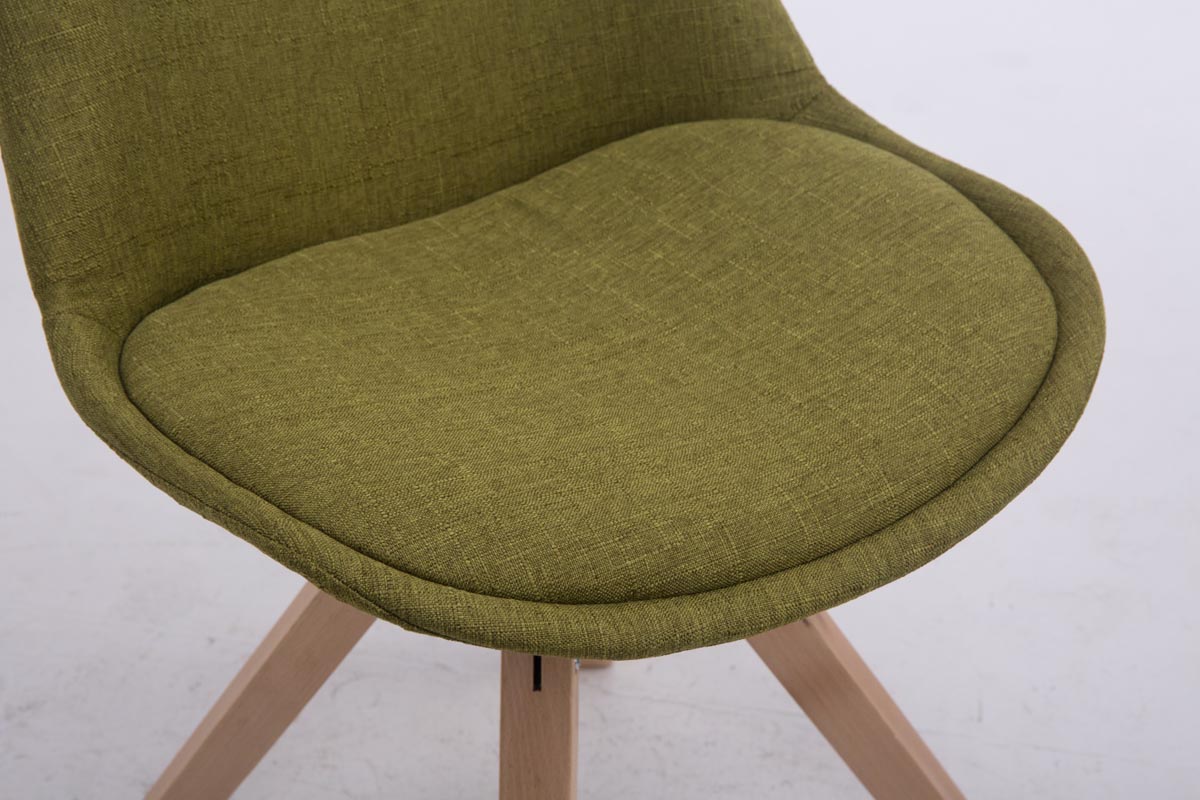 Chaise de salle à manger Troyes Pivotante en Tissu Piètement Carré