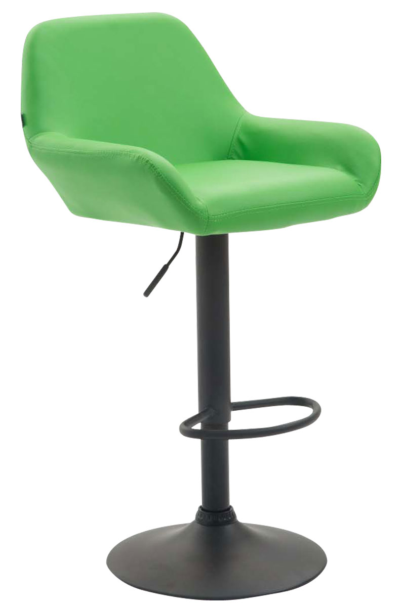 Tabouret de bar Braga similicuir avec pied en métal