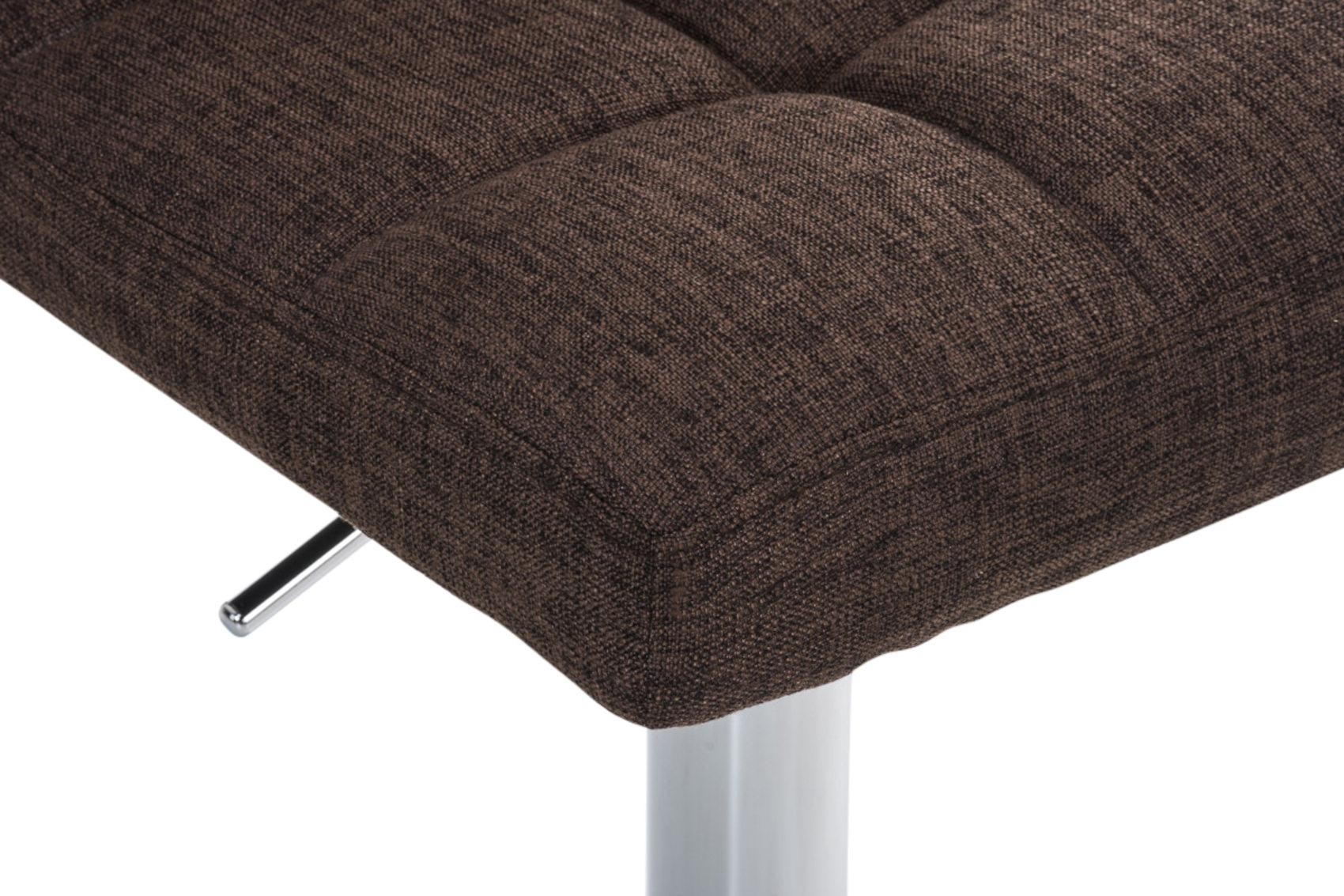 Lot de 2 Tabourets de bar Peru en Tissu Piètement Métal Pivotant et Ajustable