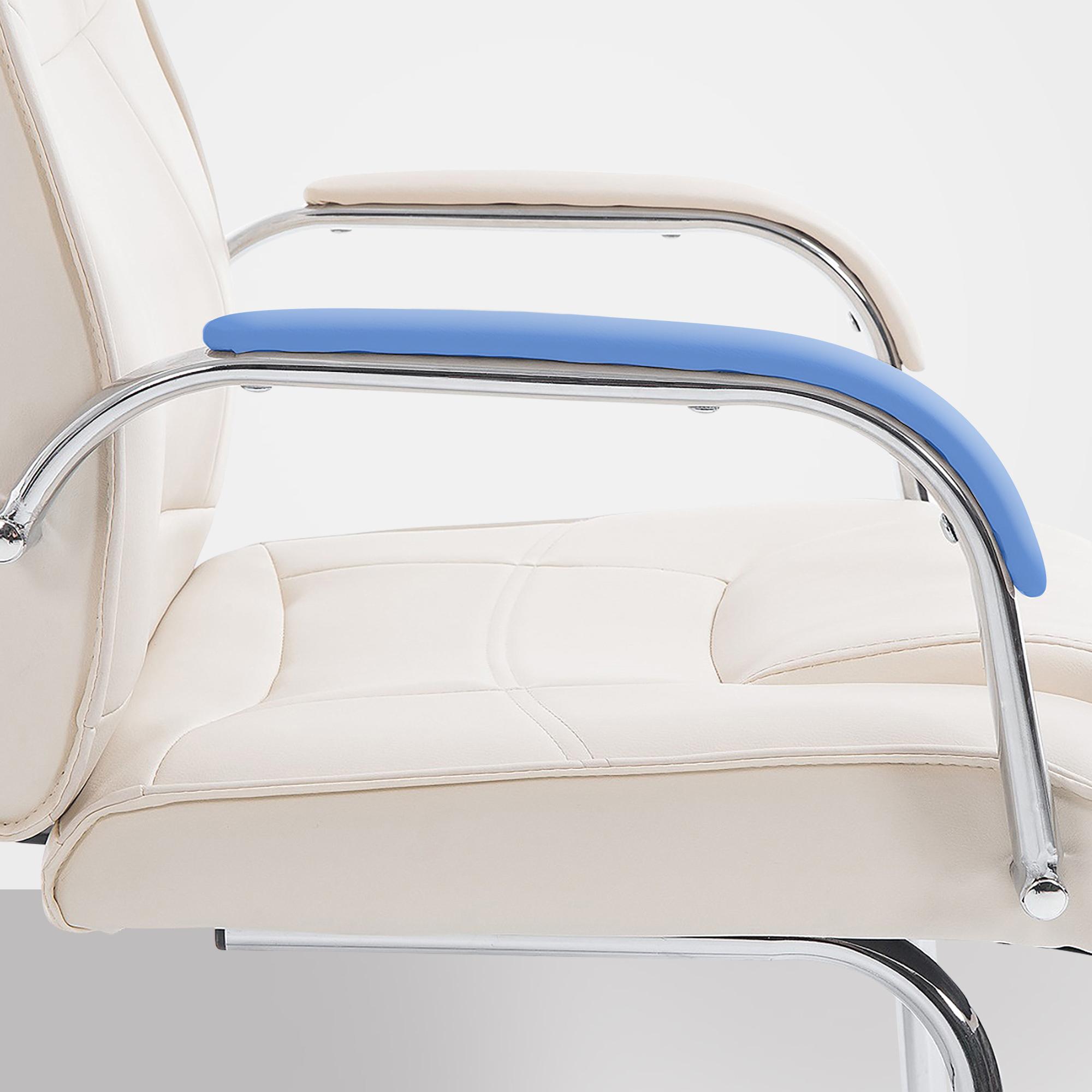 Lot de 2 Chaises Cantilever Attila en Similicuir avec accoudoirs