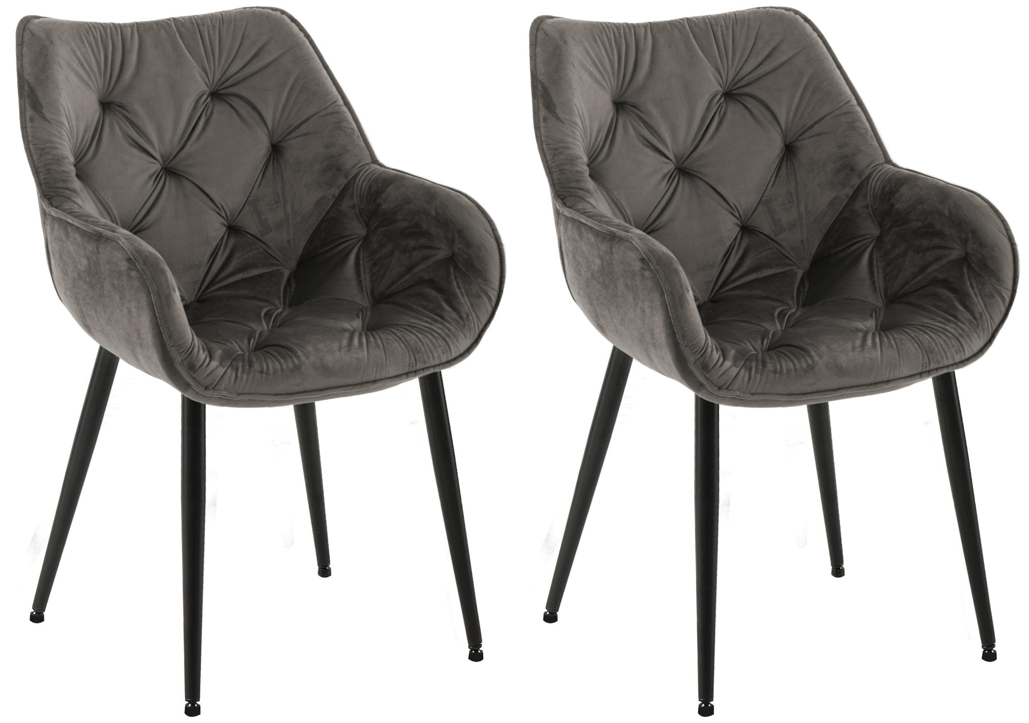 Lot de 2 chaises Tanna velours