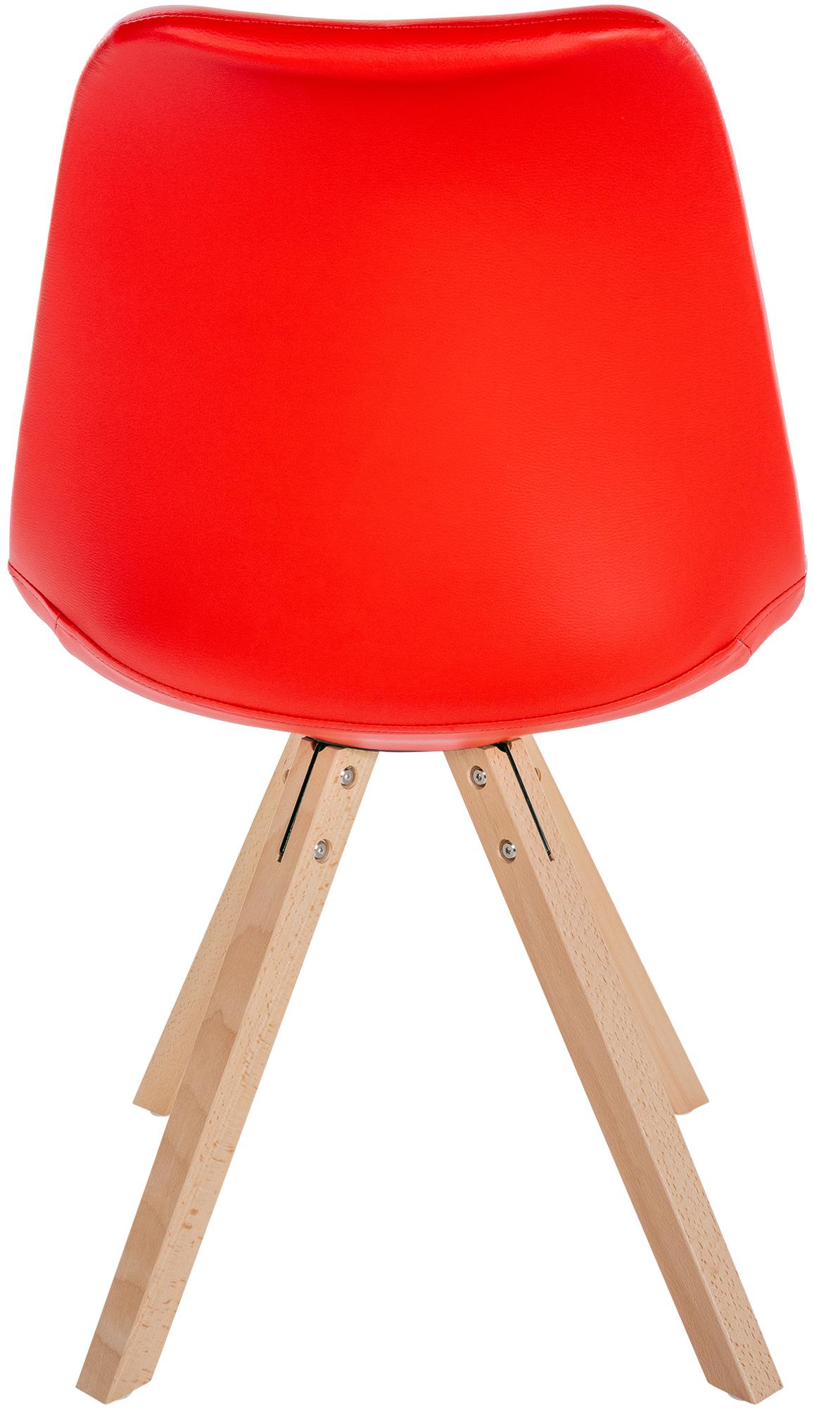 Chaise de salle à manger Sofia en Similicuir avec Pieds en bois