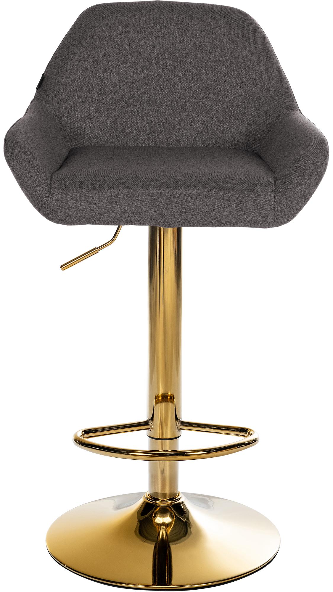 Lot de 2 tabourets de bar Braga Gold tissu