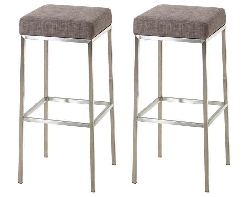 Lot de 2 tabourets de bar Montreal en tissu