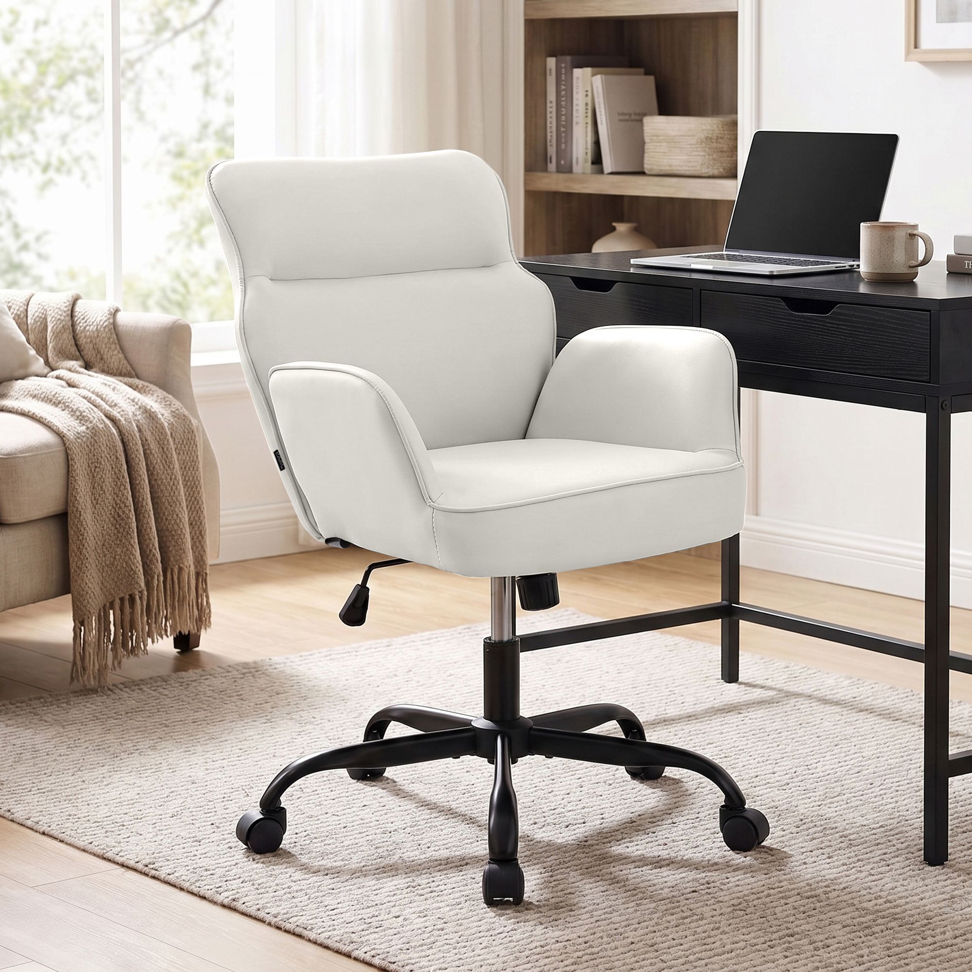 Chaise de bureau Amado aspect cuir