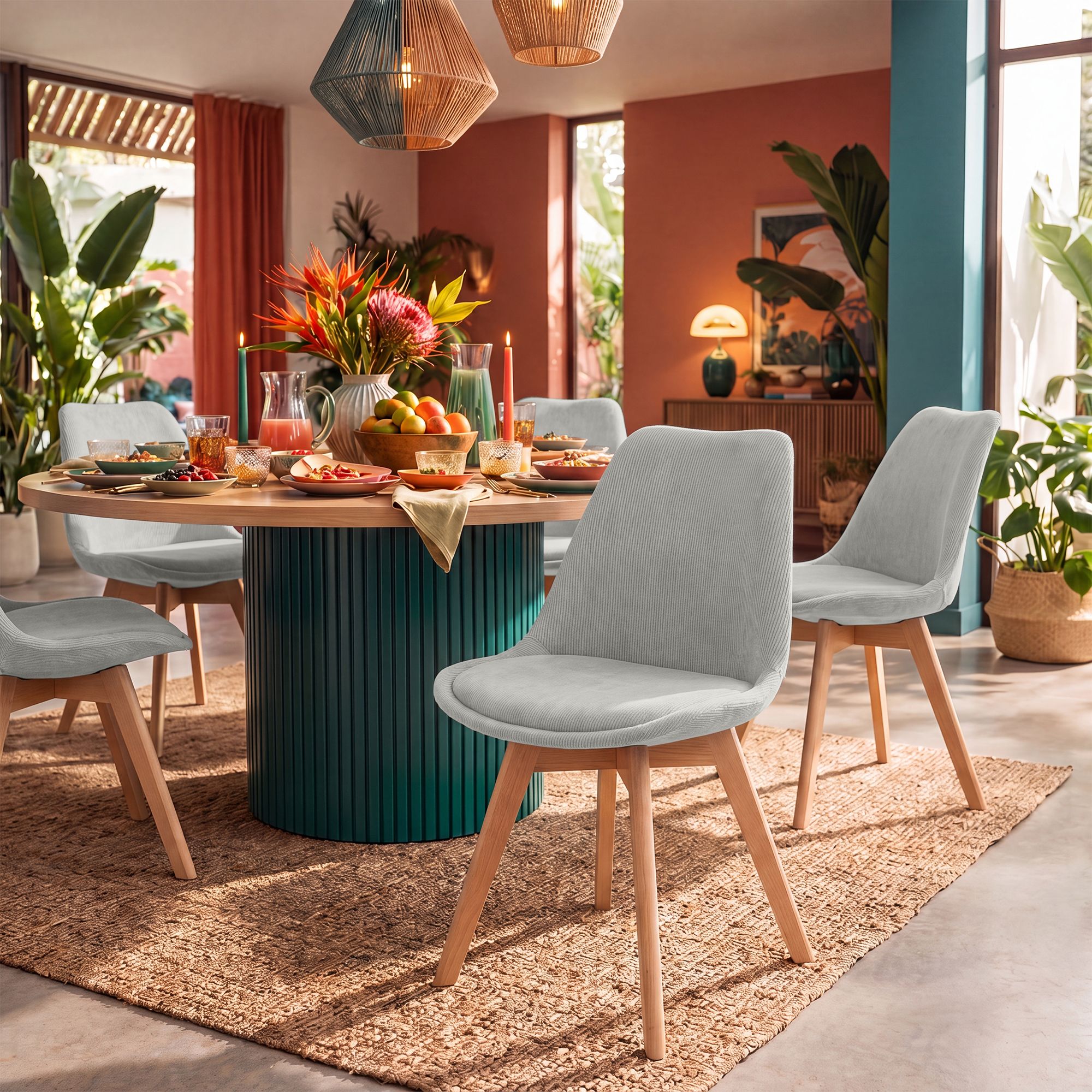 Chaise de salle à manger Linares : design élégant et confortable pour vos repas en famille ou entre amis