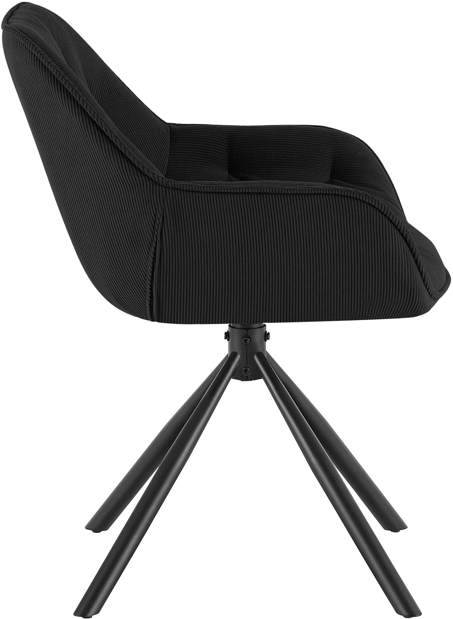 Chaise de salle a manger Rimio en velours côtelé